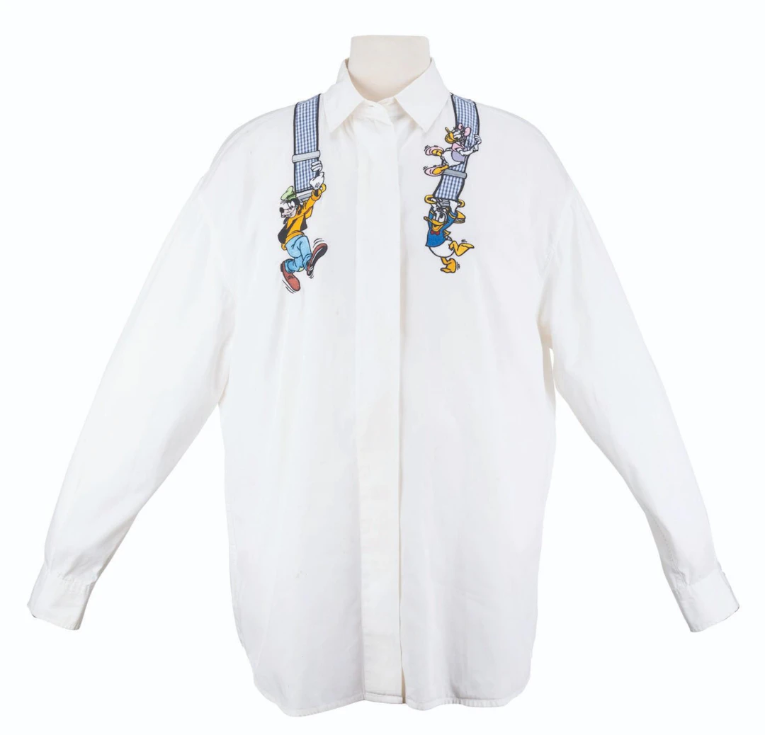 A Disney Store Button-Up Shirt.