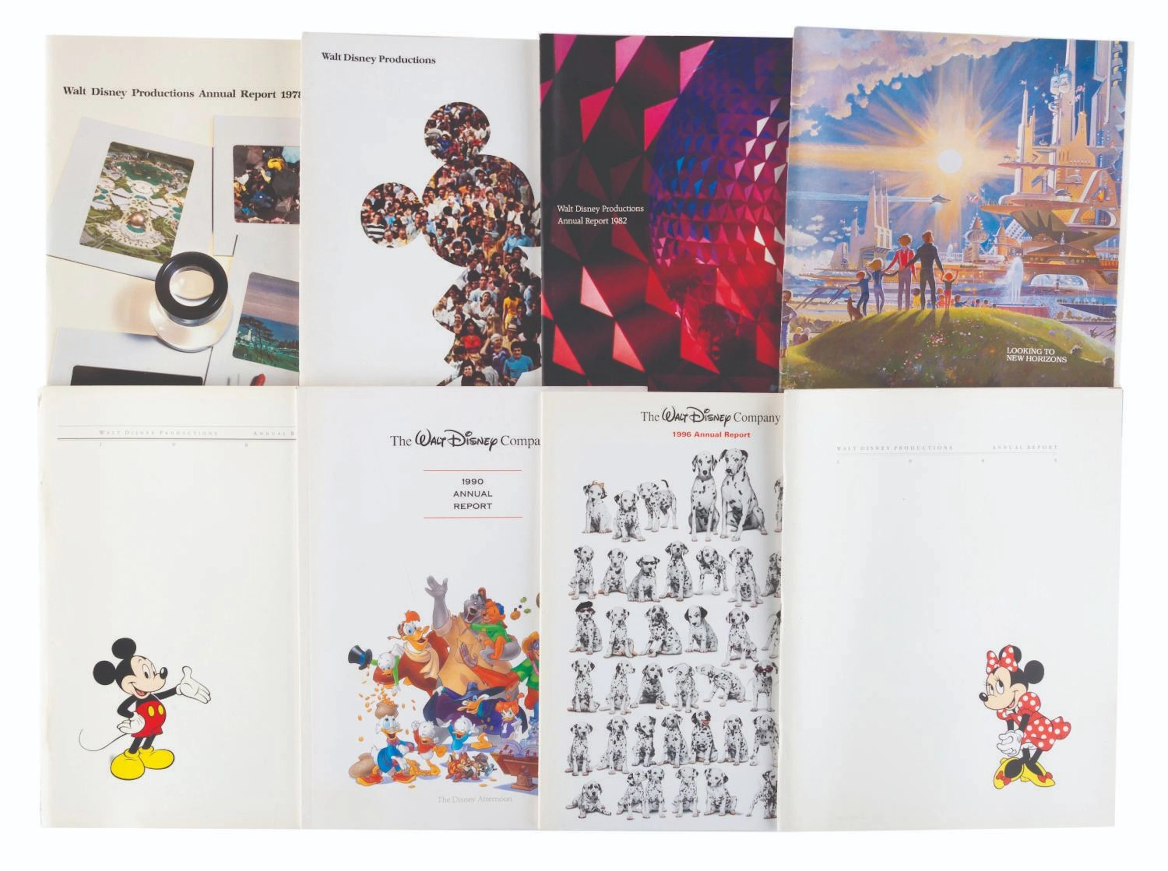 A Set of 1970s-90s Disney Annual Reports.