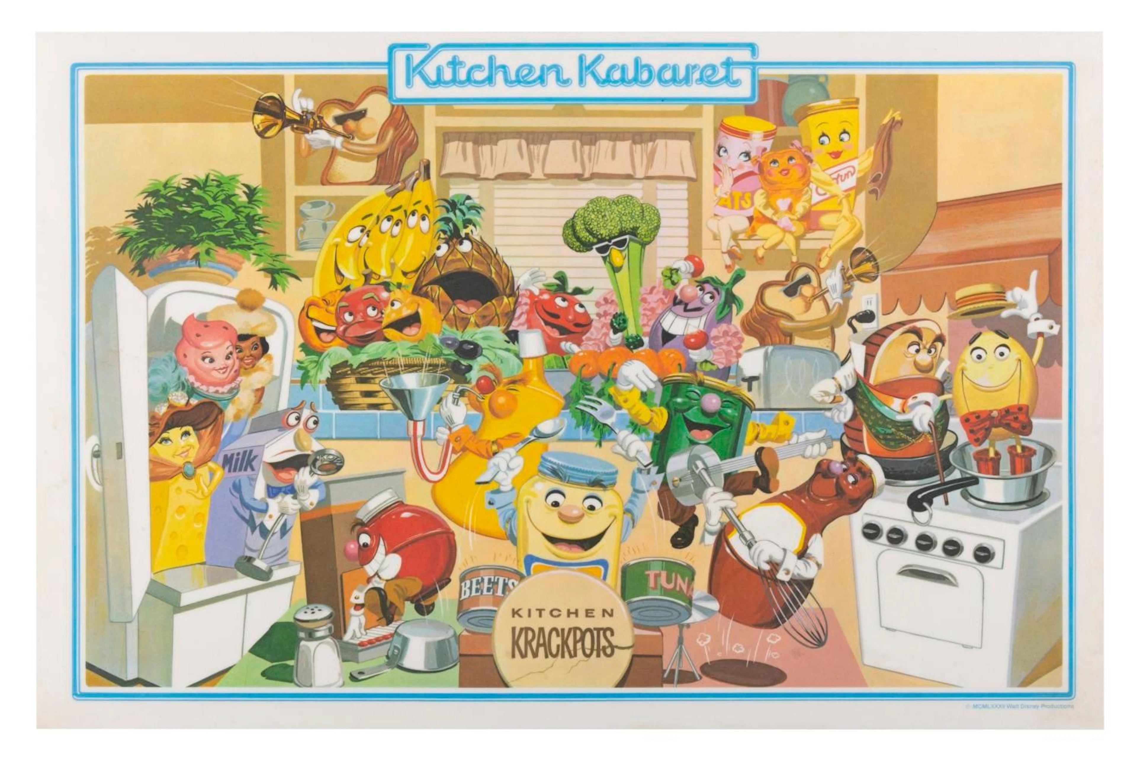 An EPCOT Center Kitchen Kabaret Placemat.