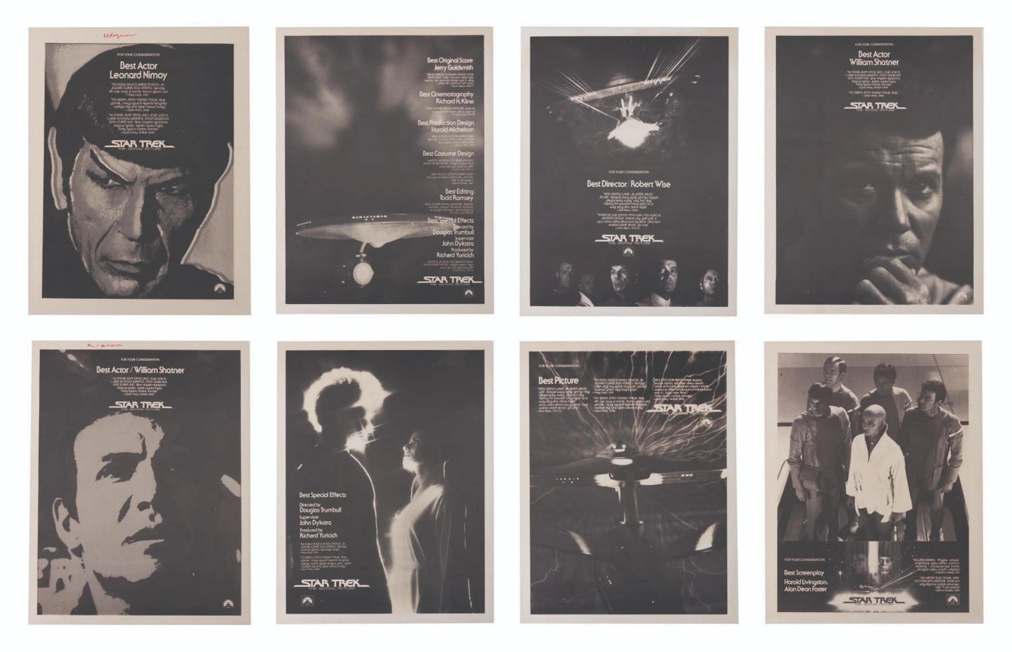 "Star Trek: The Motion Picture" Academy Award Ad Layouts.