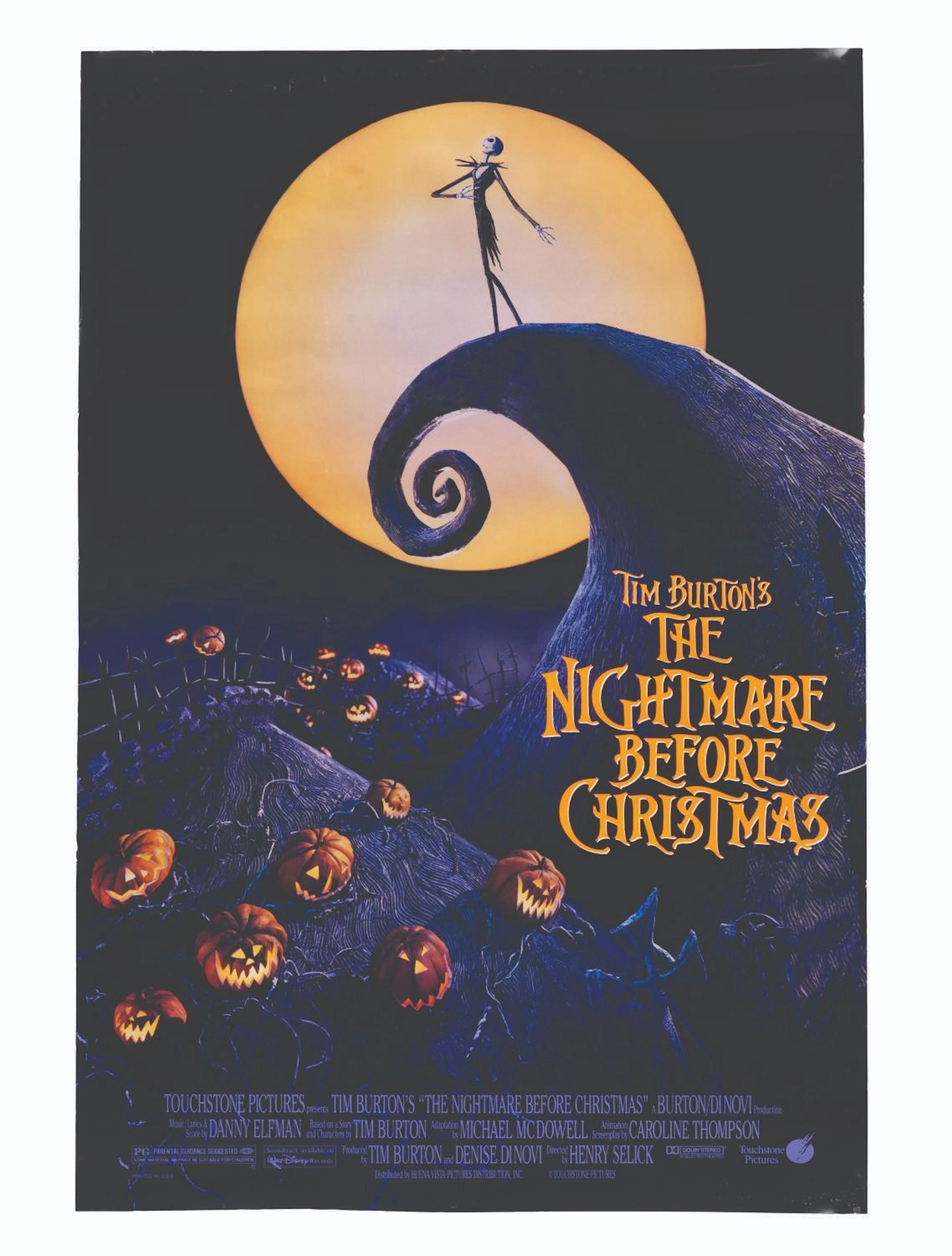 A "The Nightmare Before Christmas " One-Sheet.