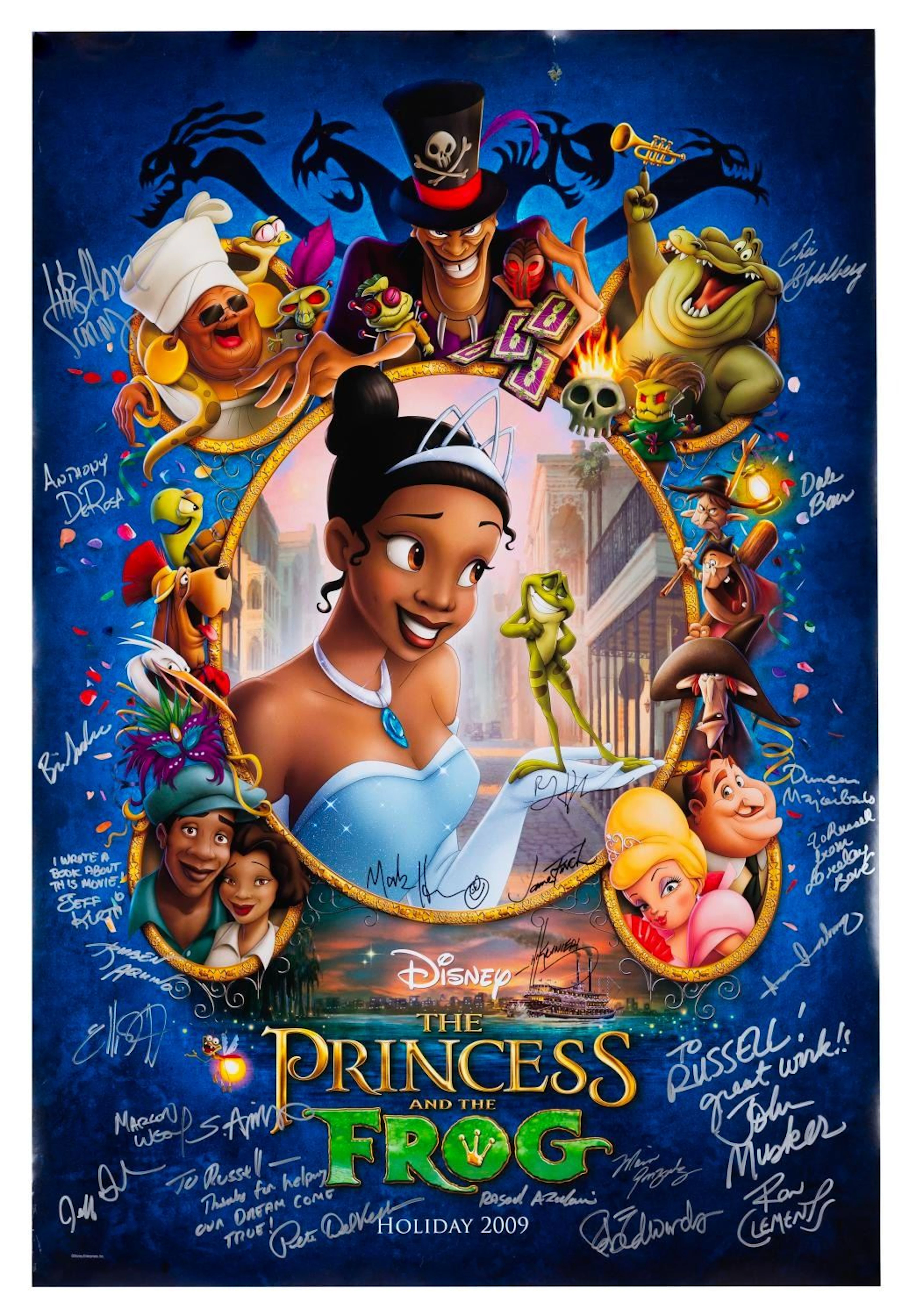 A Multi-Signed "The Princess and the Frog " One-Sheet.