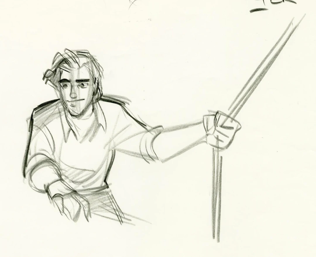 A "The Little Mermaid" Prince Eric Production Drawing.