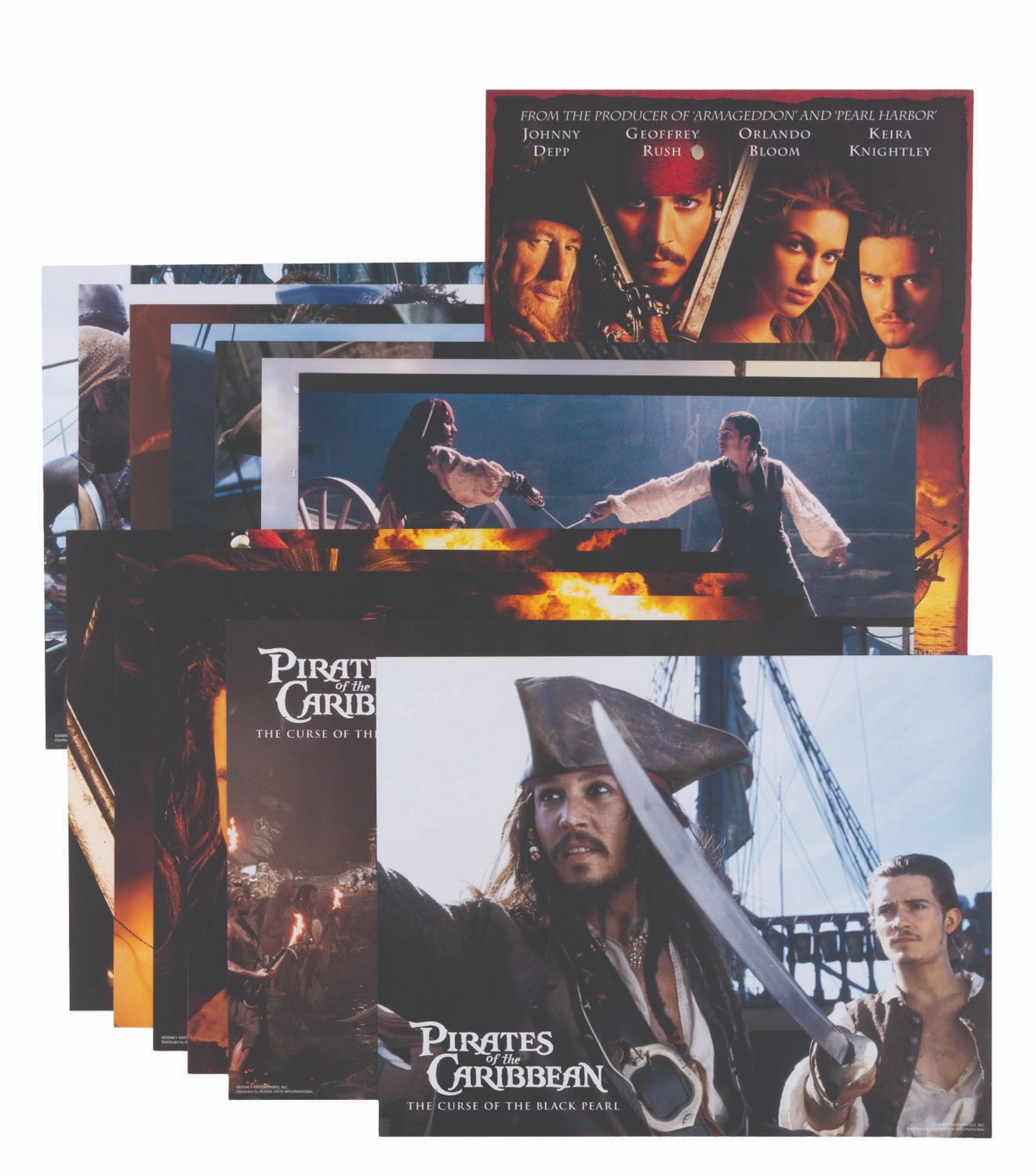 A Set of "Pirates of the Caribbean: The Curse of the Black Pearl" Lobby Cards.