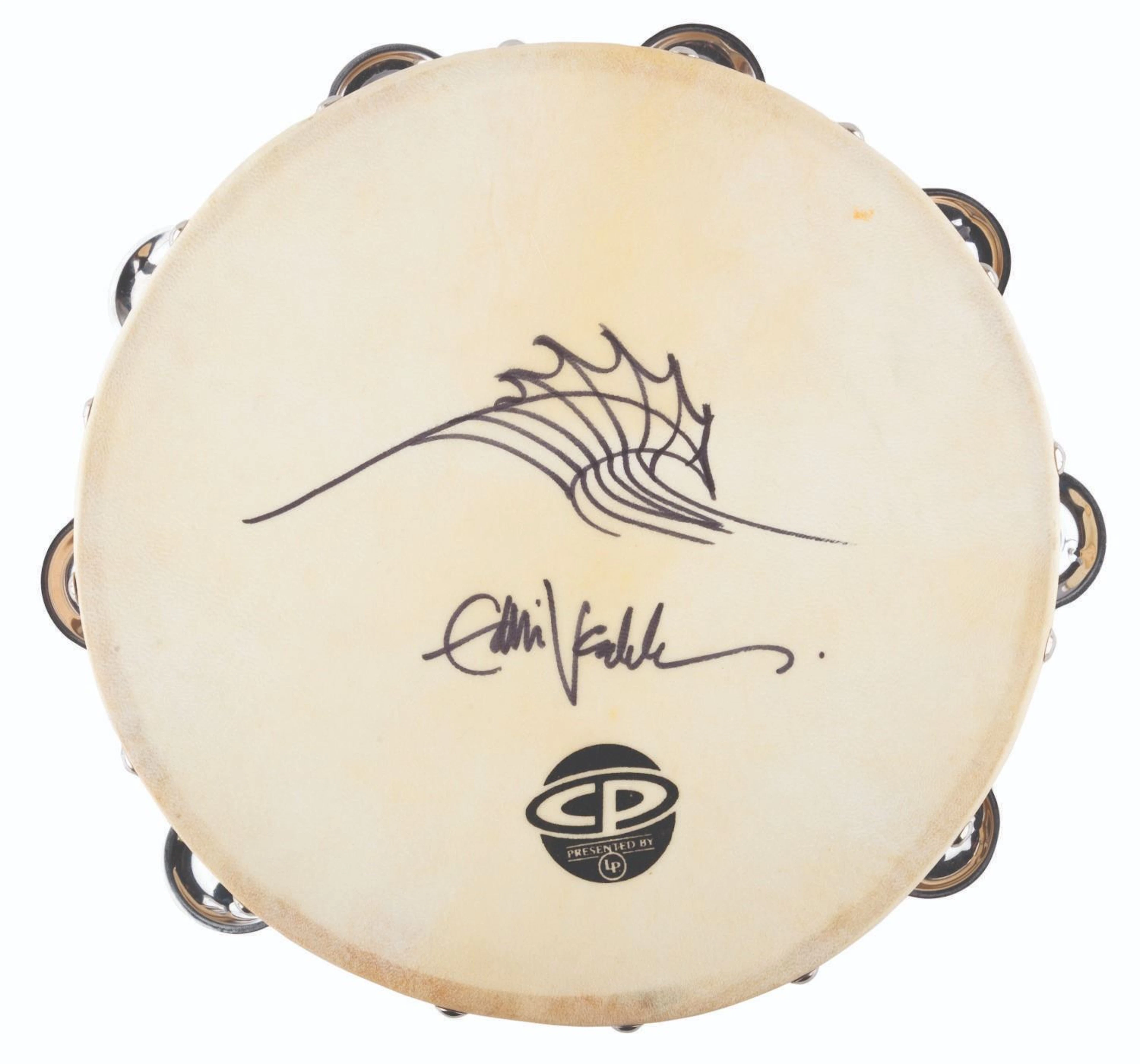 Eddie Vedder's Hand-Illustrated LP Tambourine.