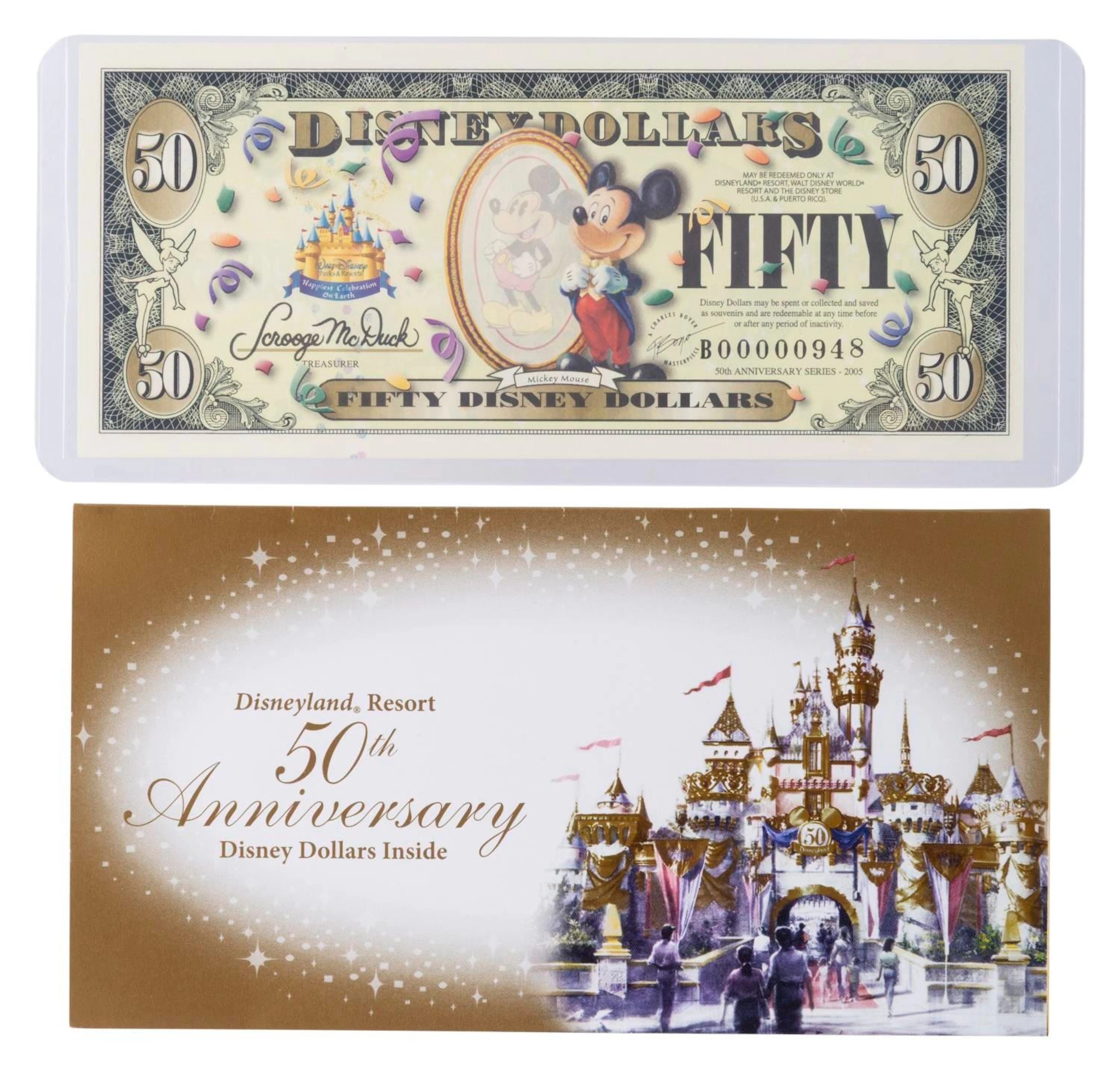 The 2005 Disneyland 50th Anniversary Charles Boyer $50 Bill.
