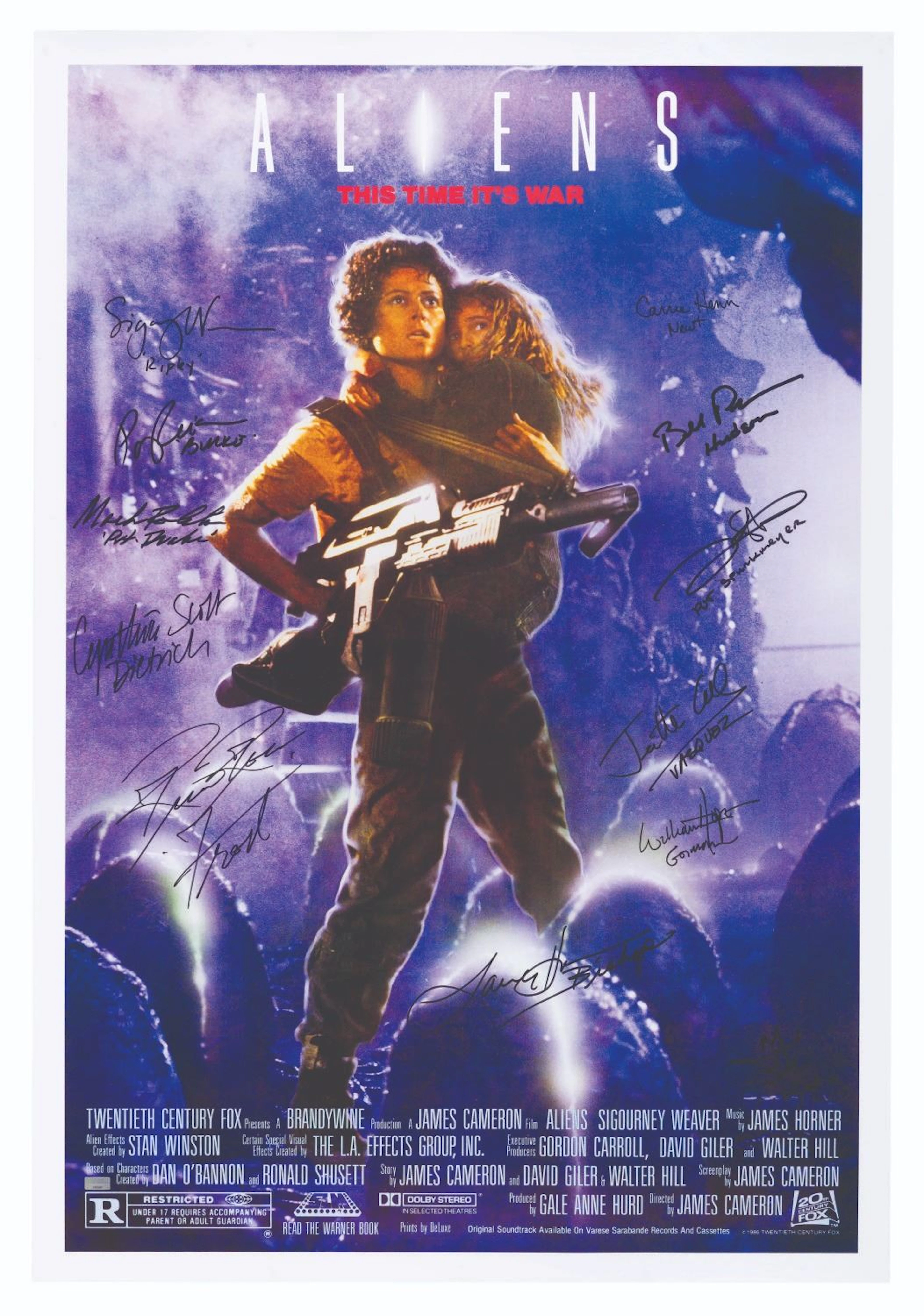 A Multi-Signed "Aliens" One-Sheet.