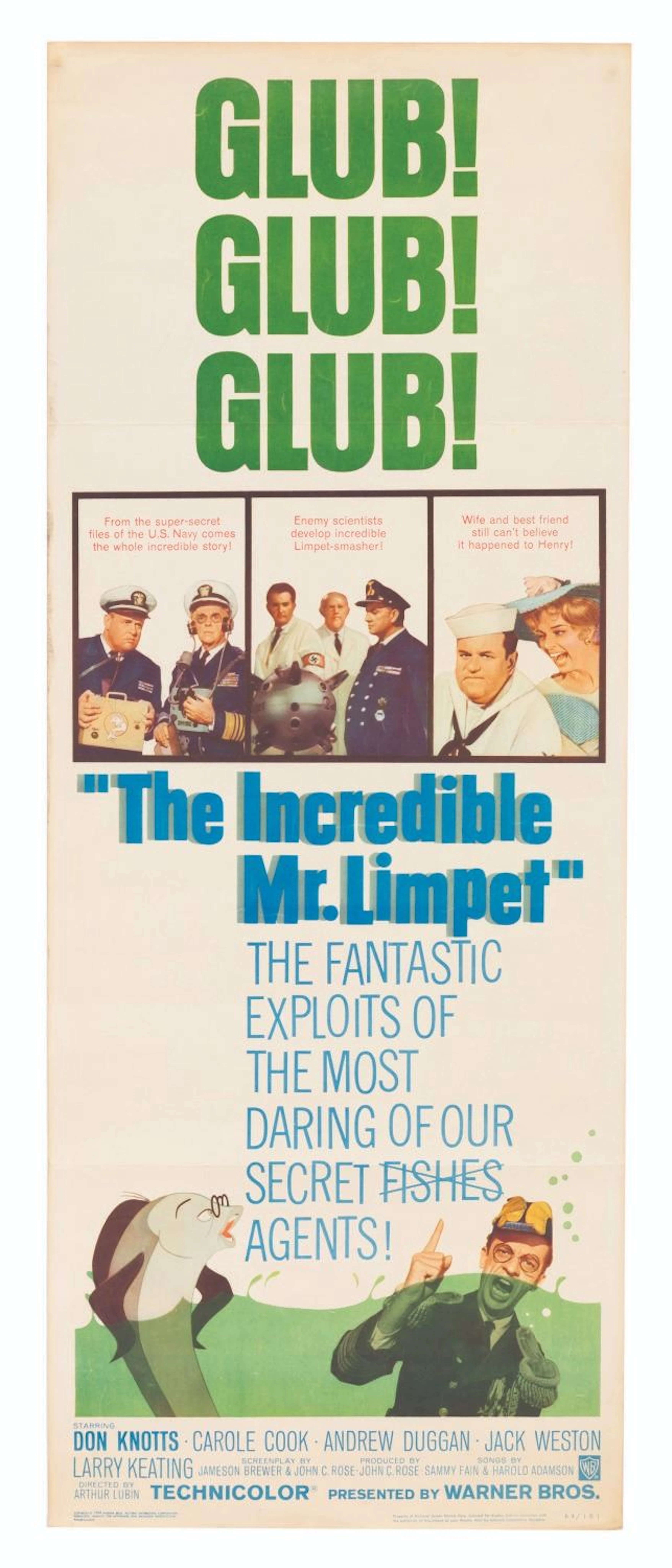 A "The Incredible Mr. Limpet" Insert Poster.
