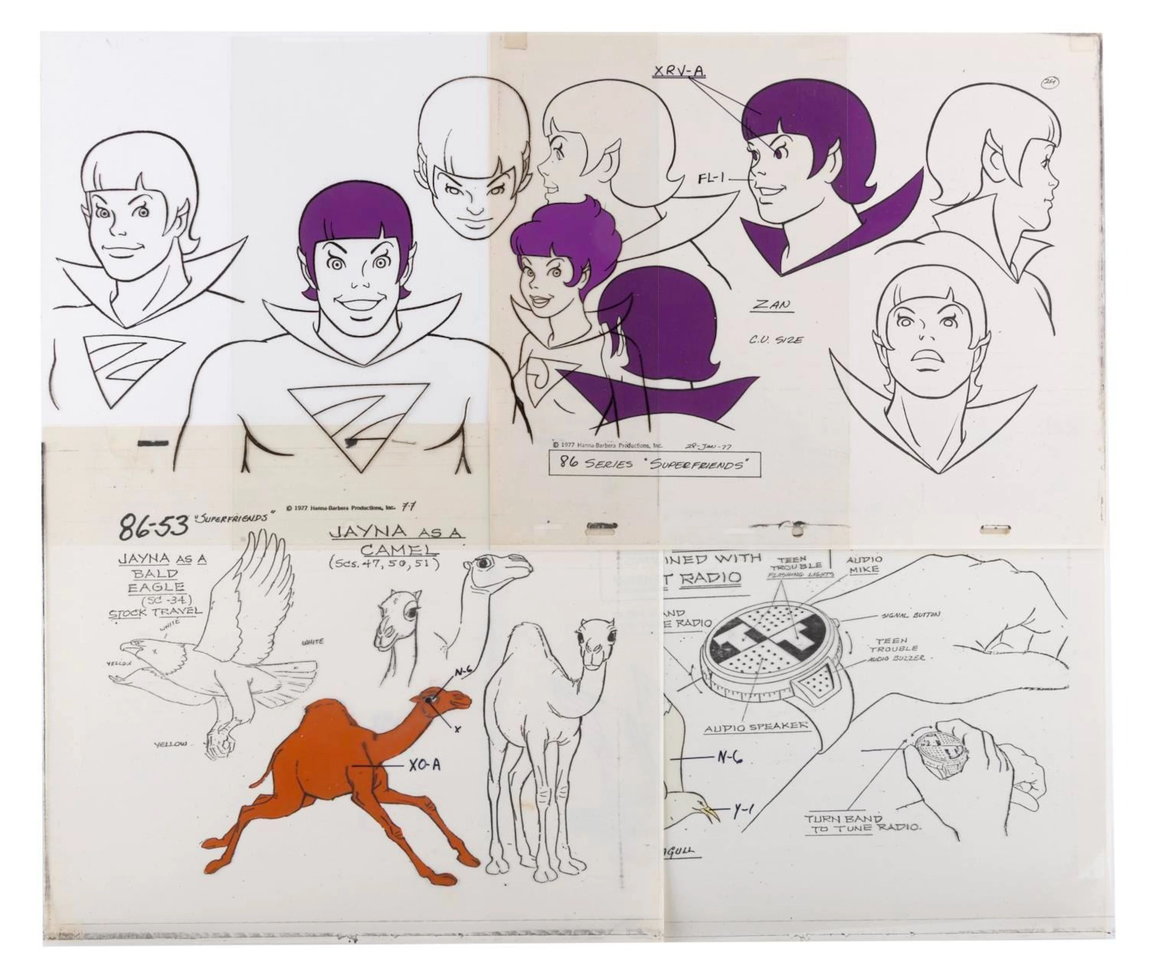 "The All-New Super Friends Hour" Model Cels.