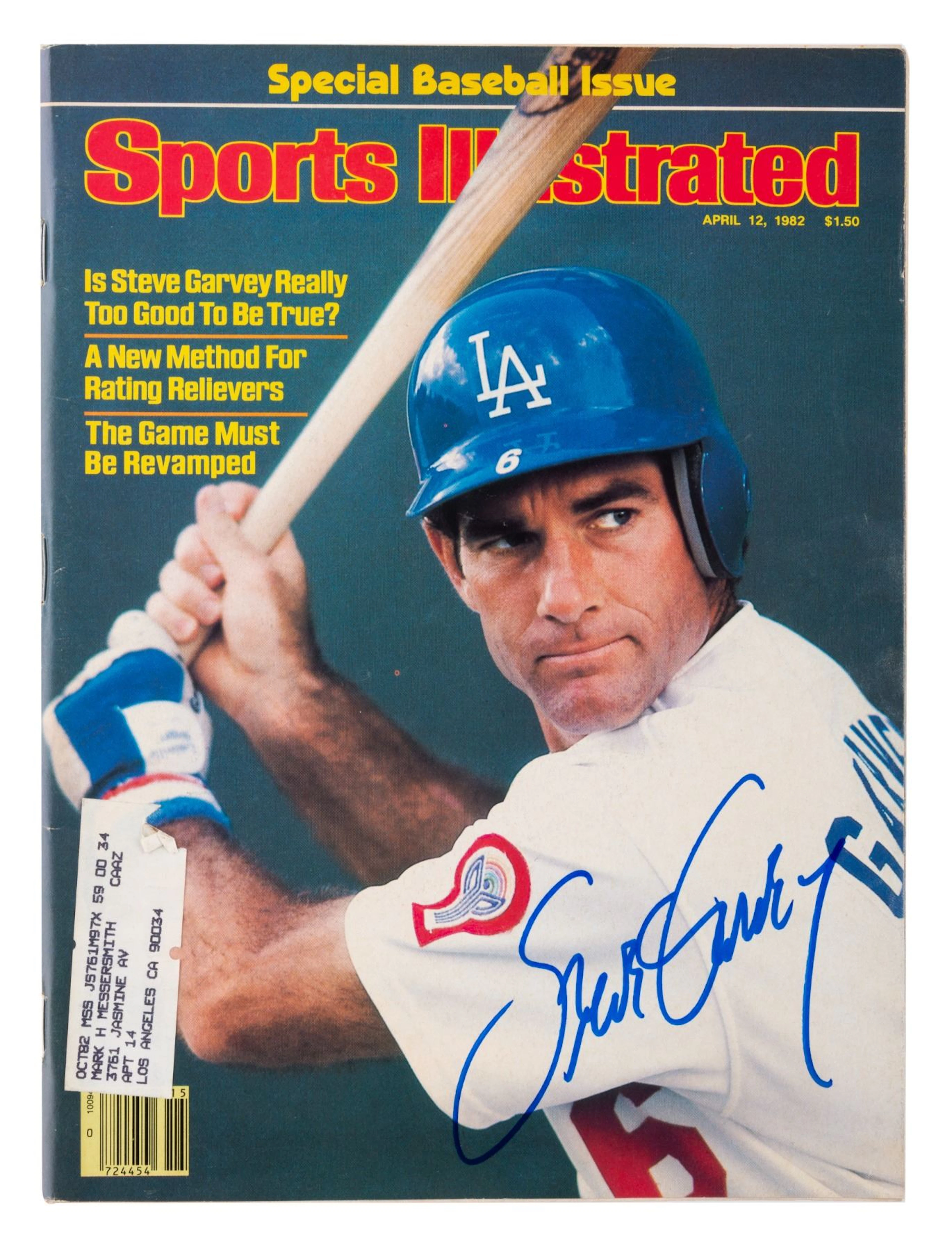A Steve Garvey Signed Sports Illustrated Magazine.