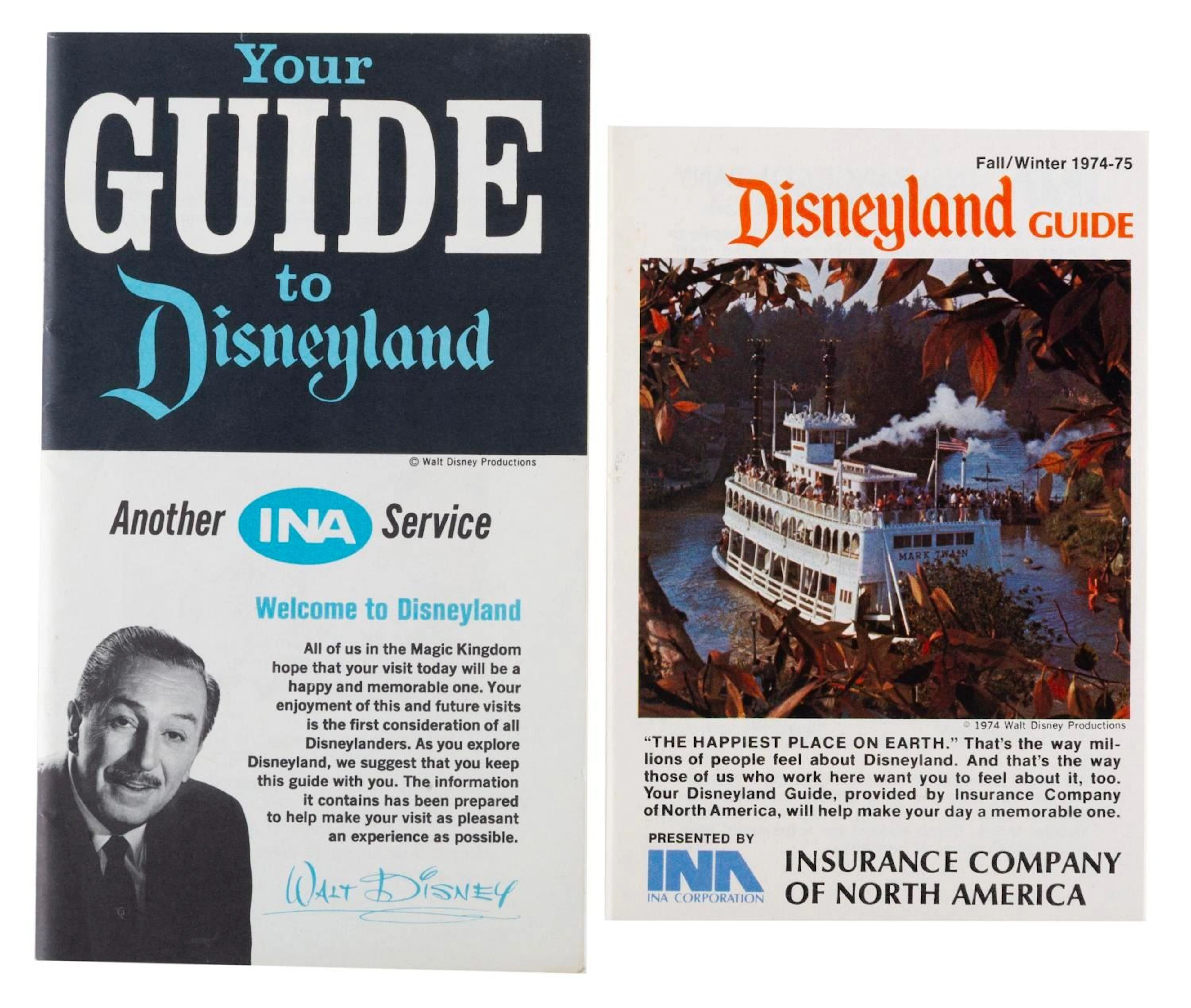 A Pair of INA Disneyland Guidebooks.