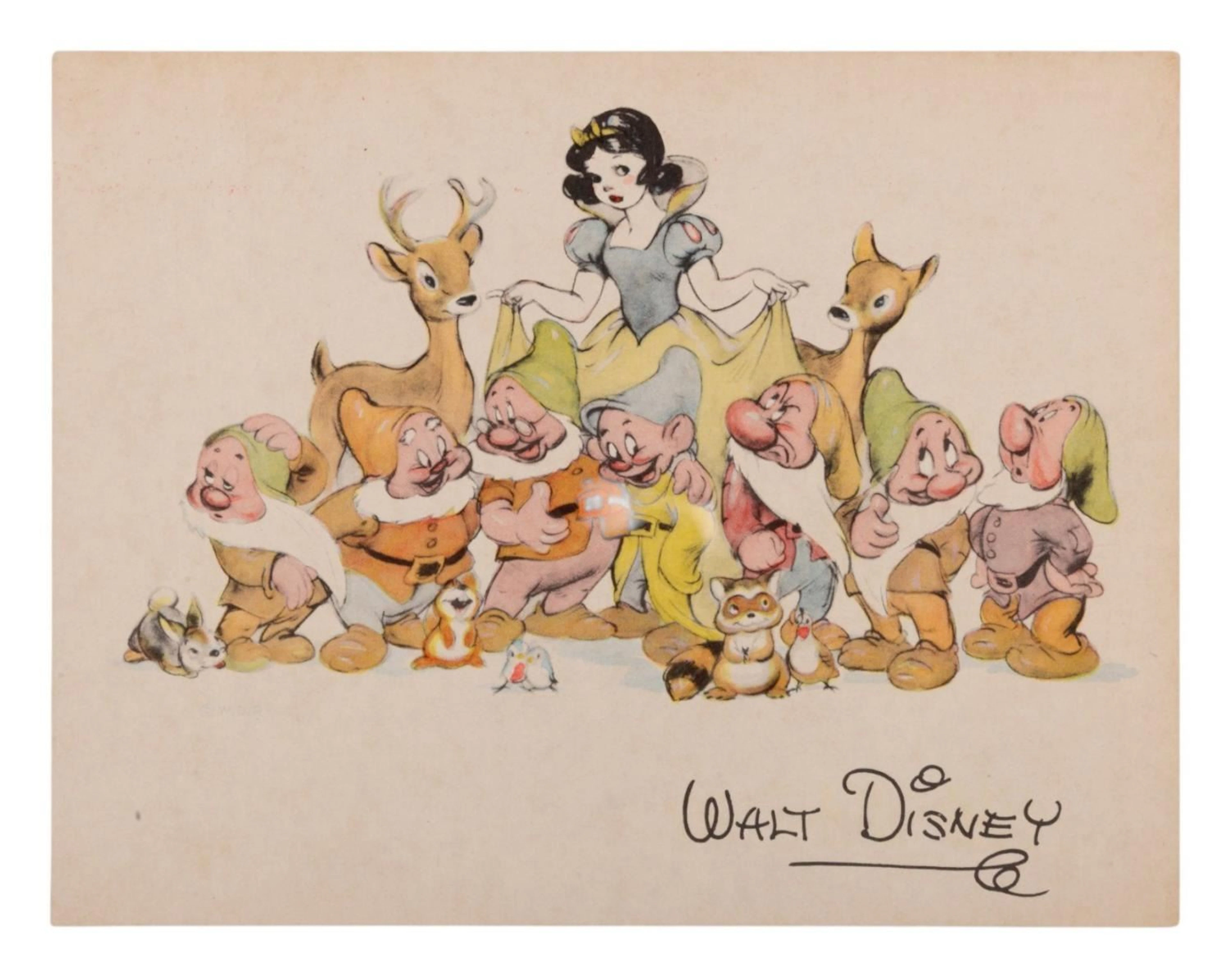 A "Snow White and the Seven Dwarfs" Fan Card.