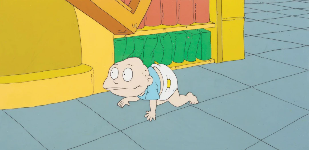 A “Rugrats” Production Cel and Background Setup.