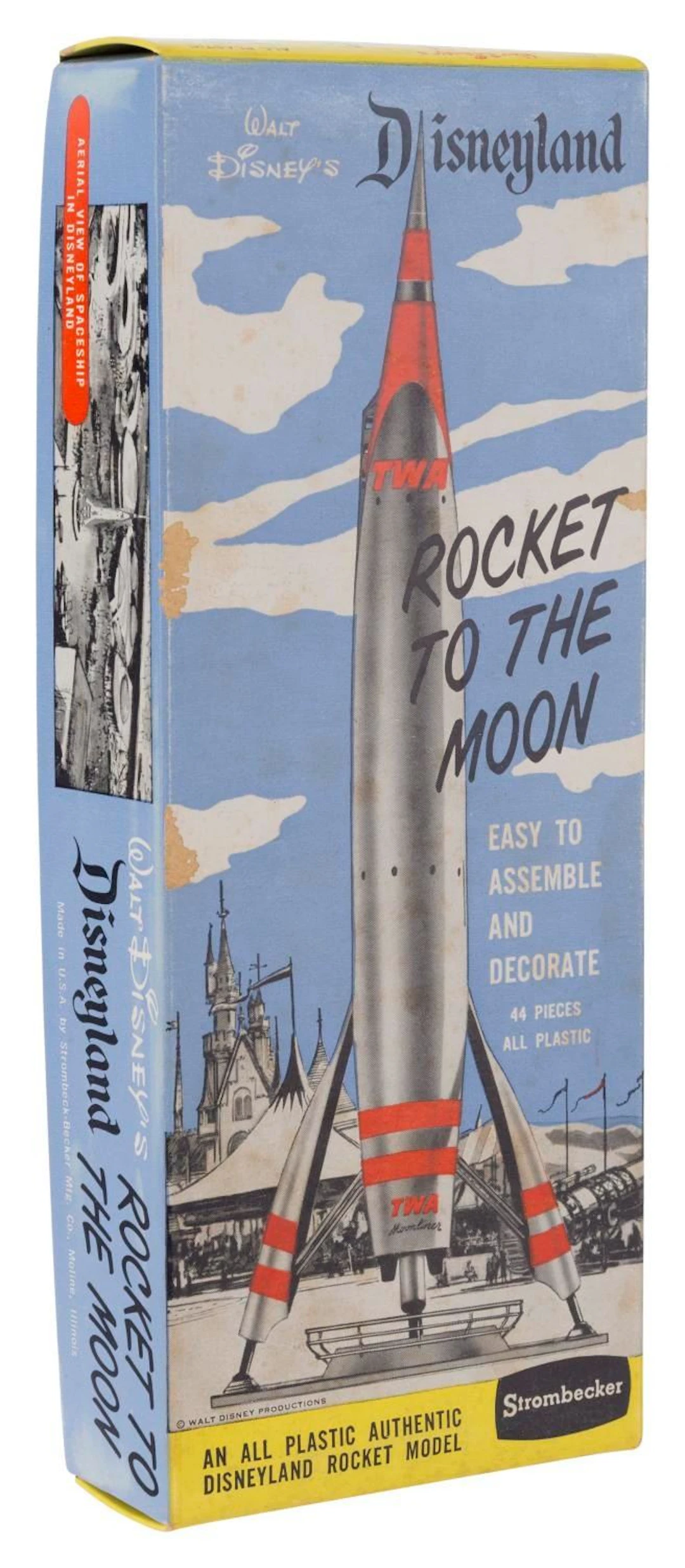 A Complete Strombecker TWA Rocket to the Moon Model Kit.
