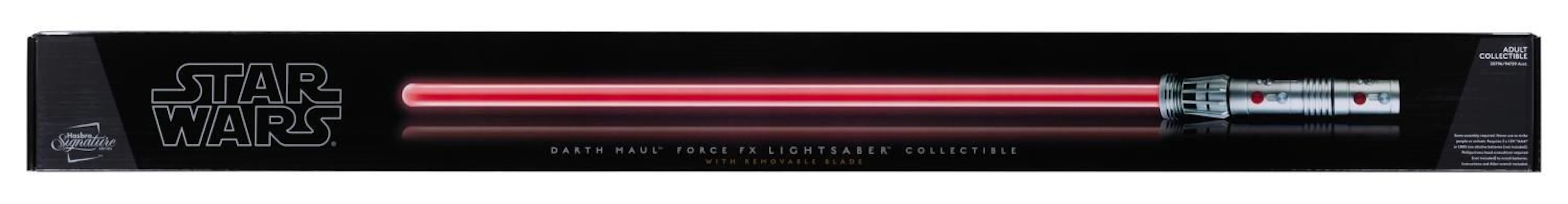 A Signature Series Darth Maul Force FX Lightsaber.