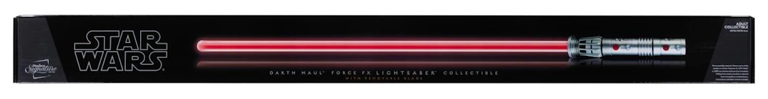A Signature Series Darth Maul Force FX Lightsaber.