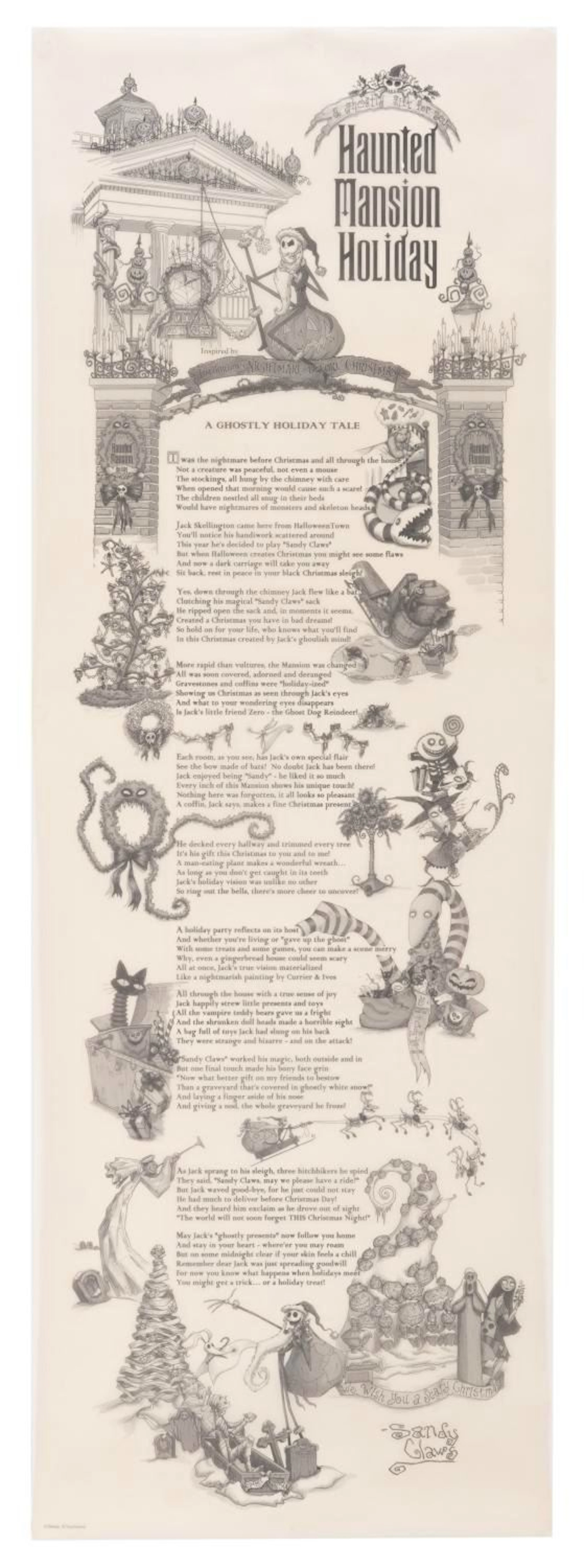 A Haunted Mansion Holiday Souvenir Poster.