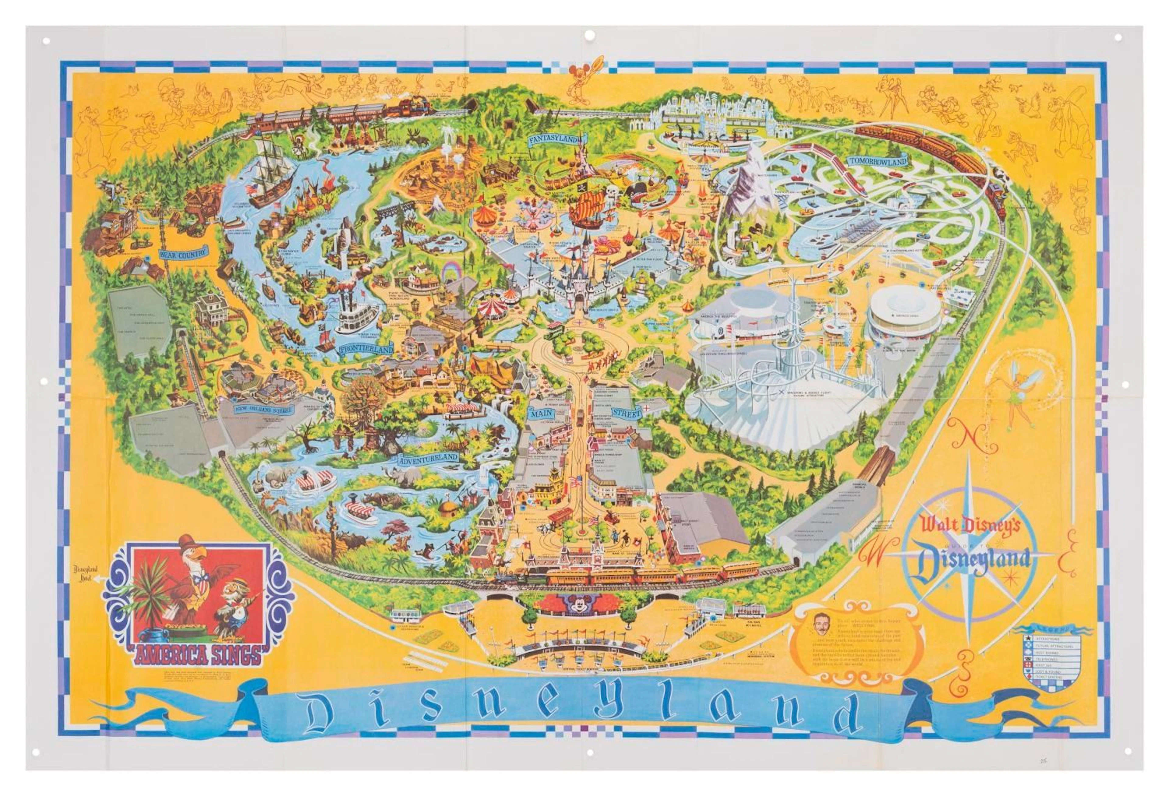A 1974 Disneyland Souvenir Map.