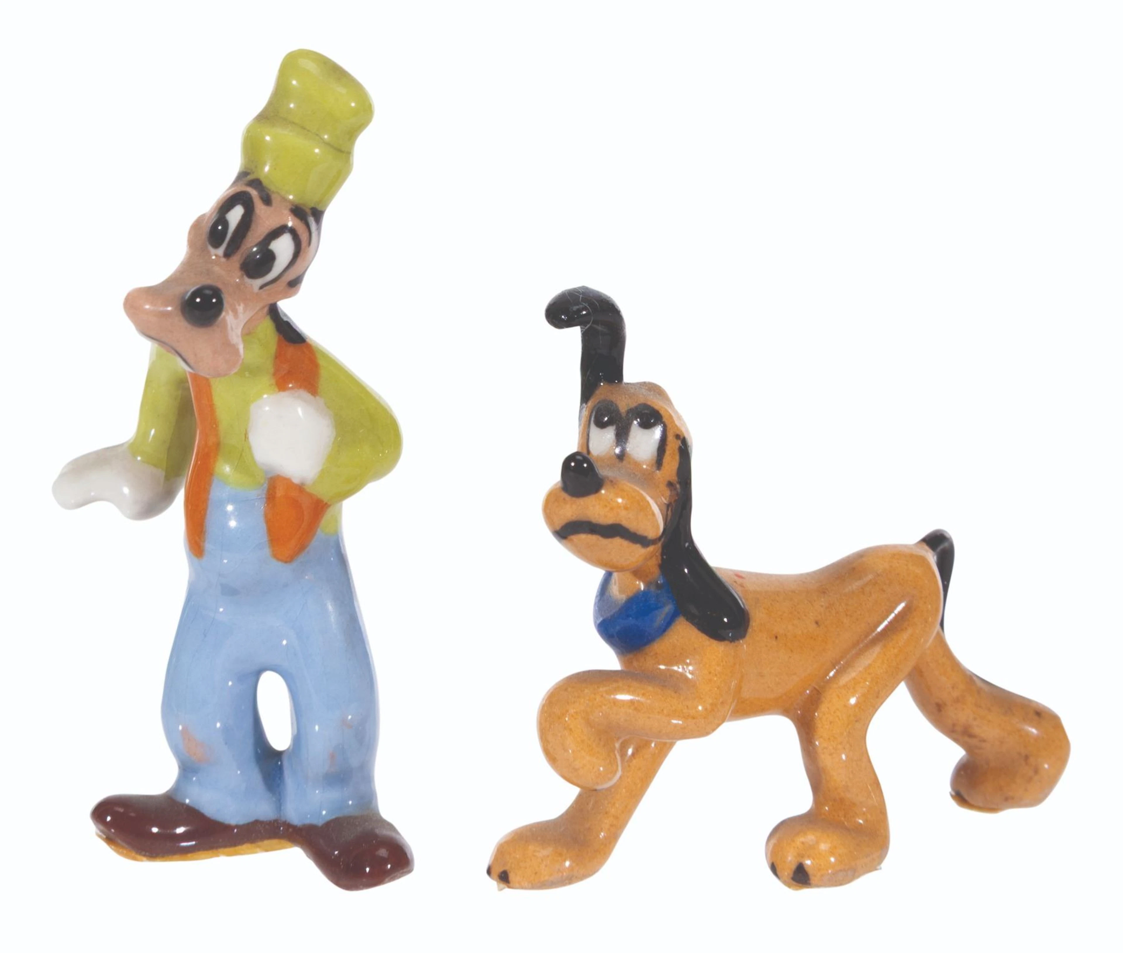 A Pair of Hagen-Renaker Goofy and Pluto Figurines.