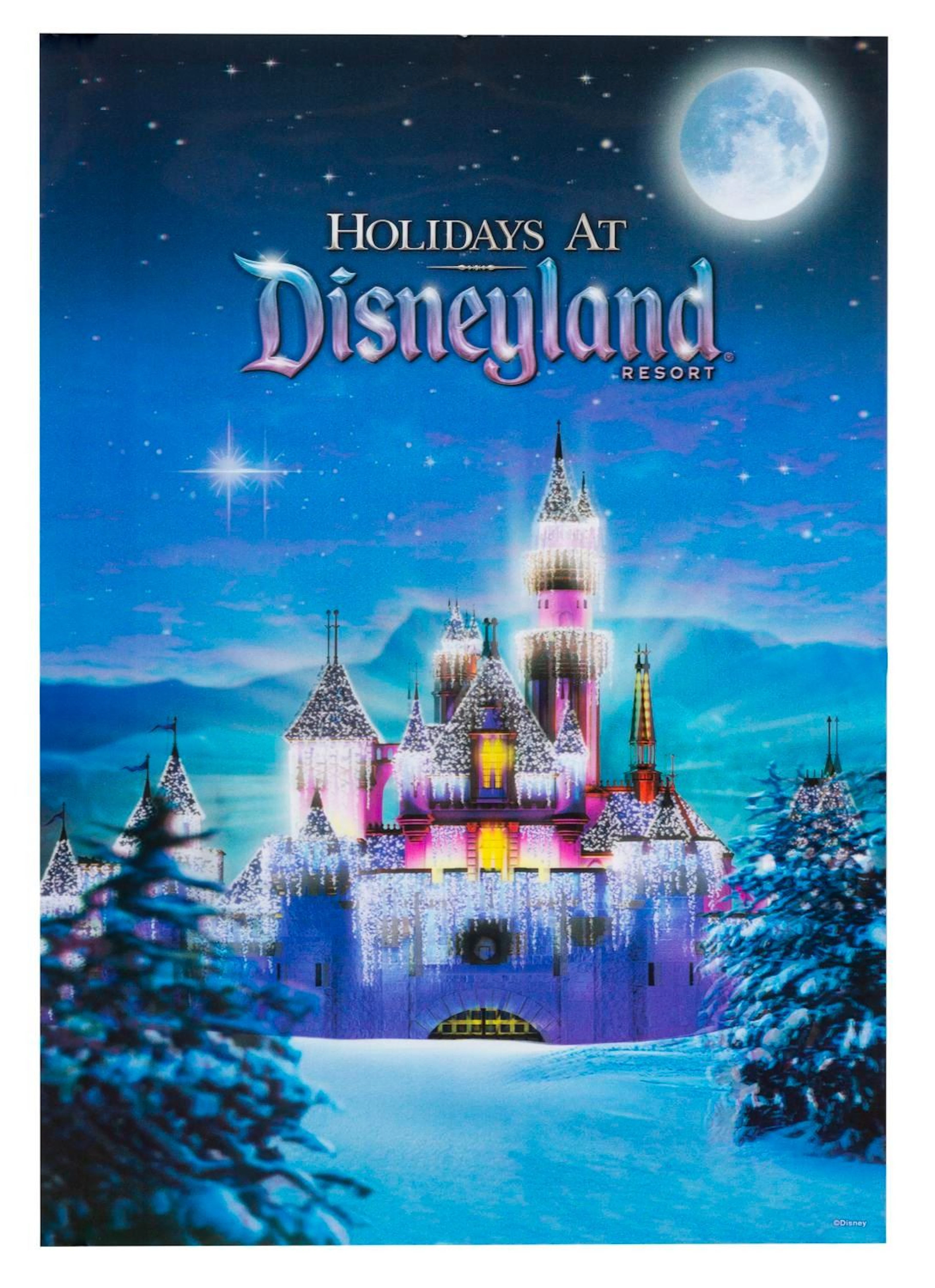 A Holidays at Disneyland Lenticular Poster.