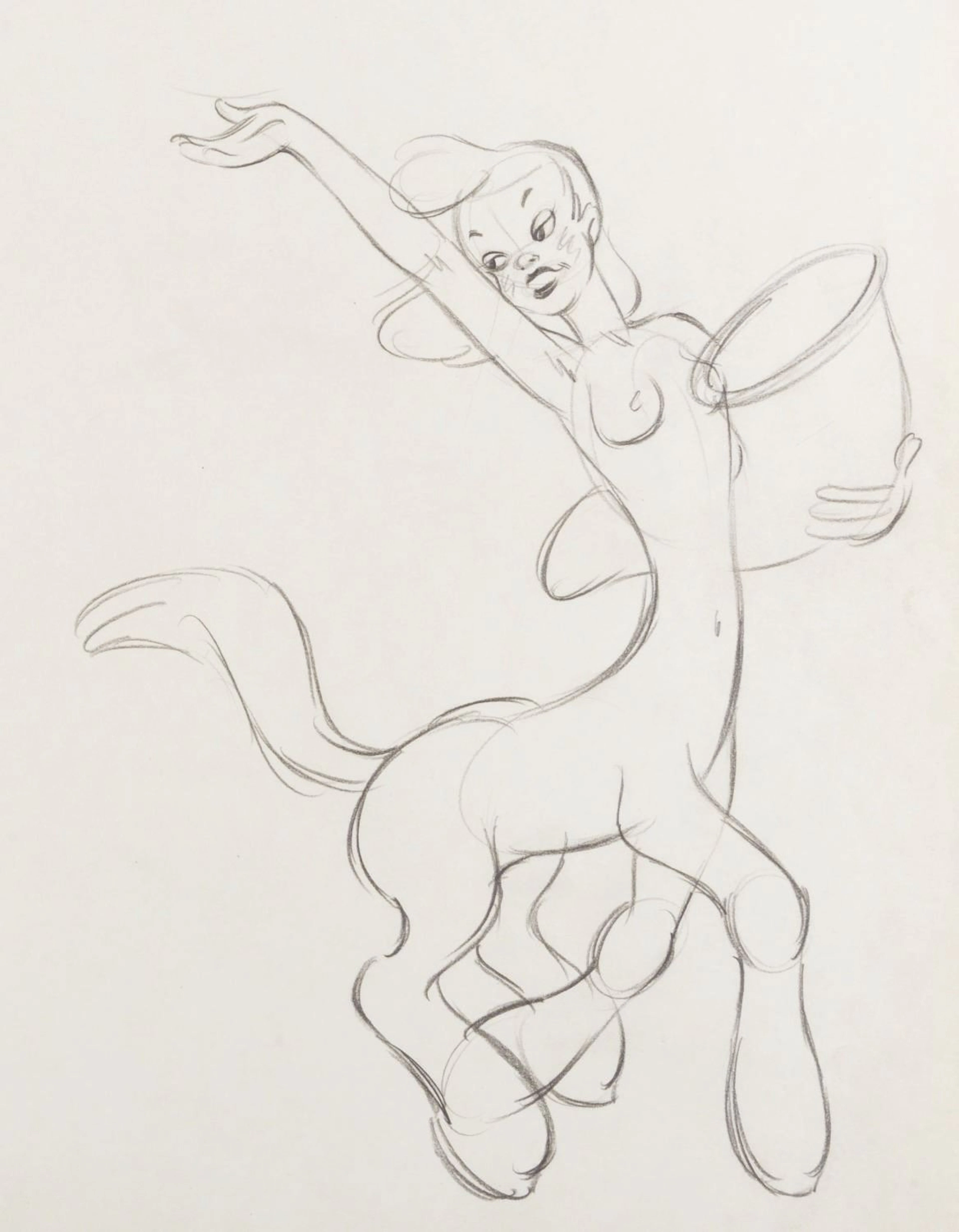 A "Fantasia" Centaurette Production Drawing.