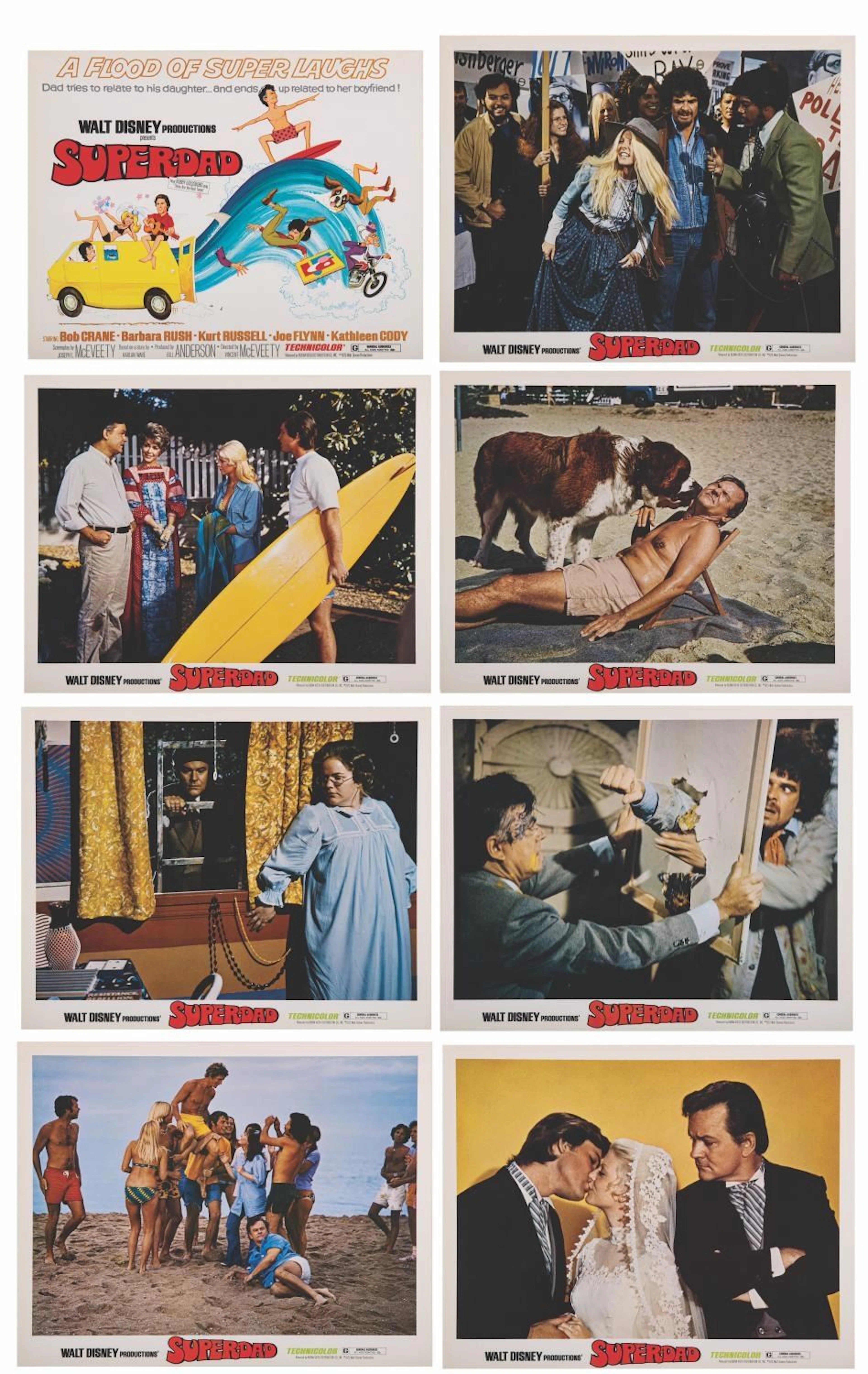 A Set of Original Release "Superdad" Lobby Cards.