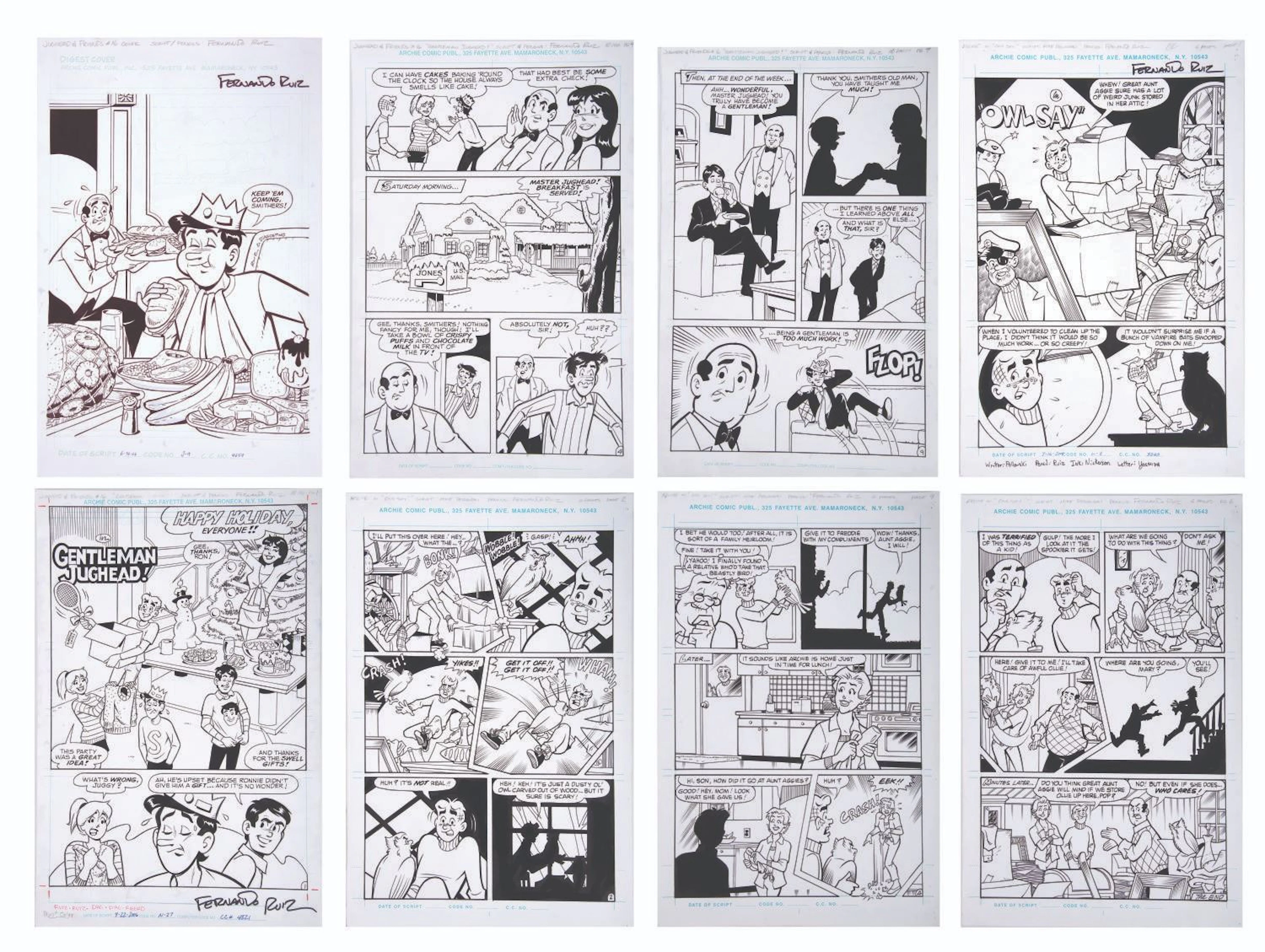Original Archie Comic Book and Digest Art.
