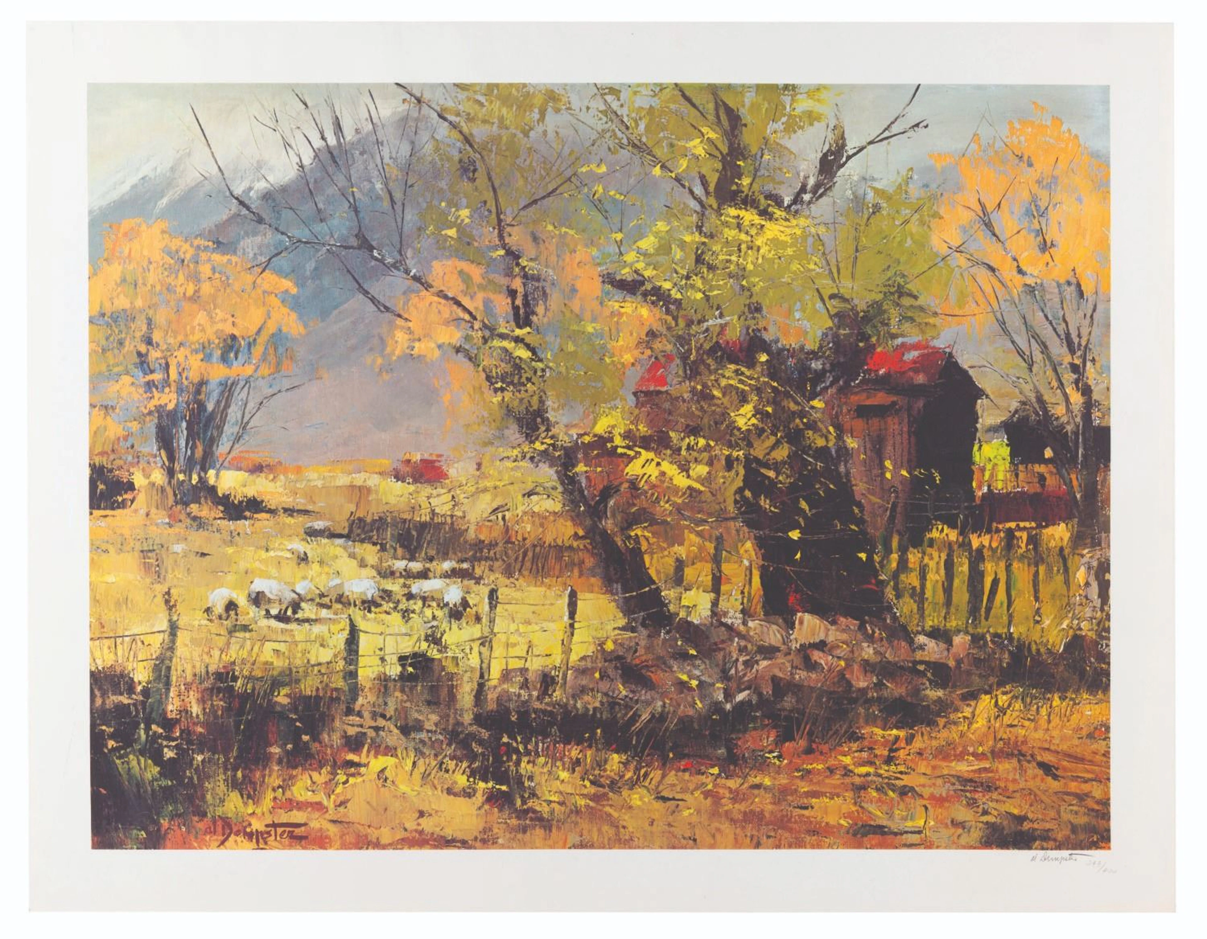 An Al Dempster Landscape Lithograph.