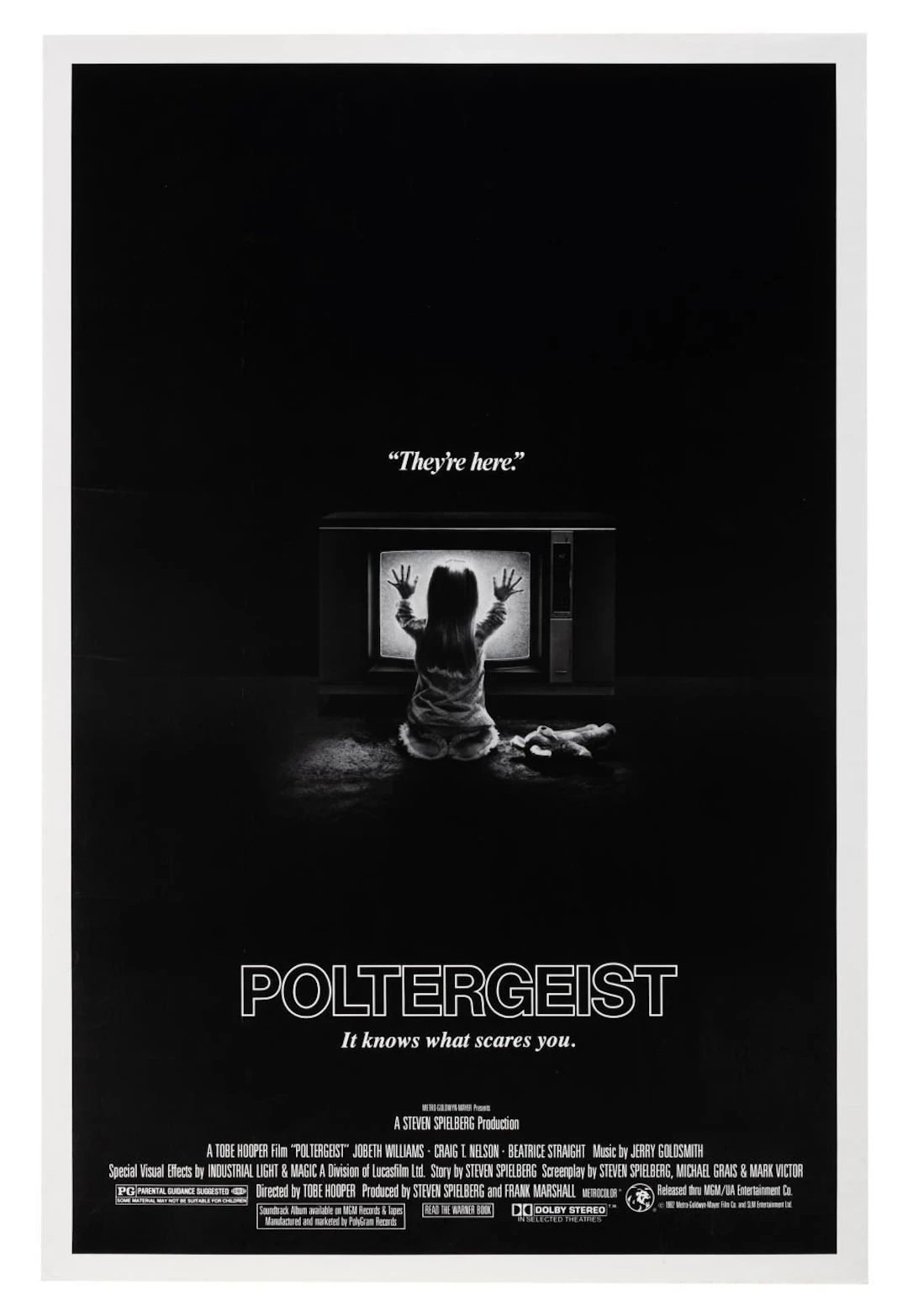 A "Poltergeist" One-Sheet Poster.