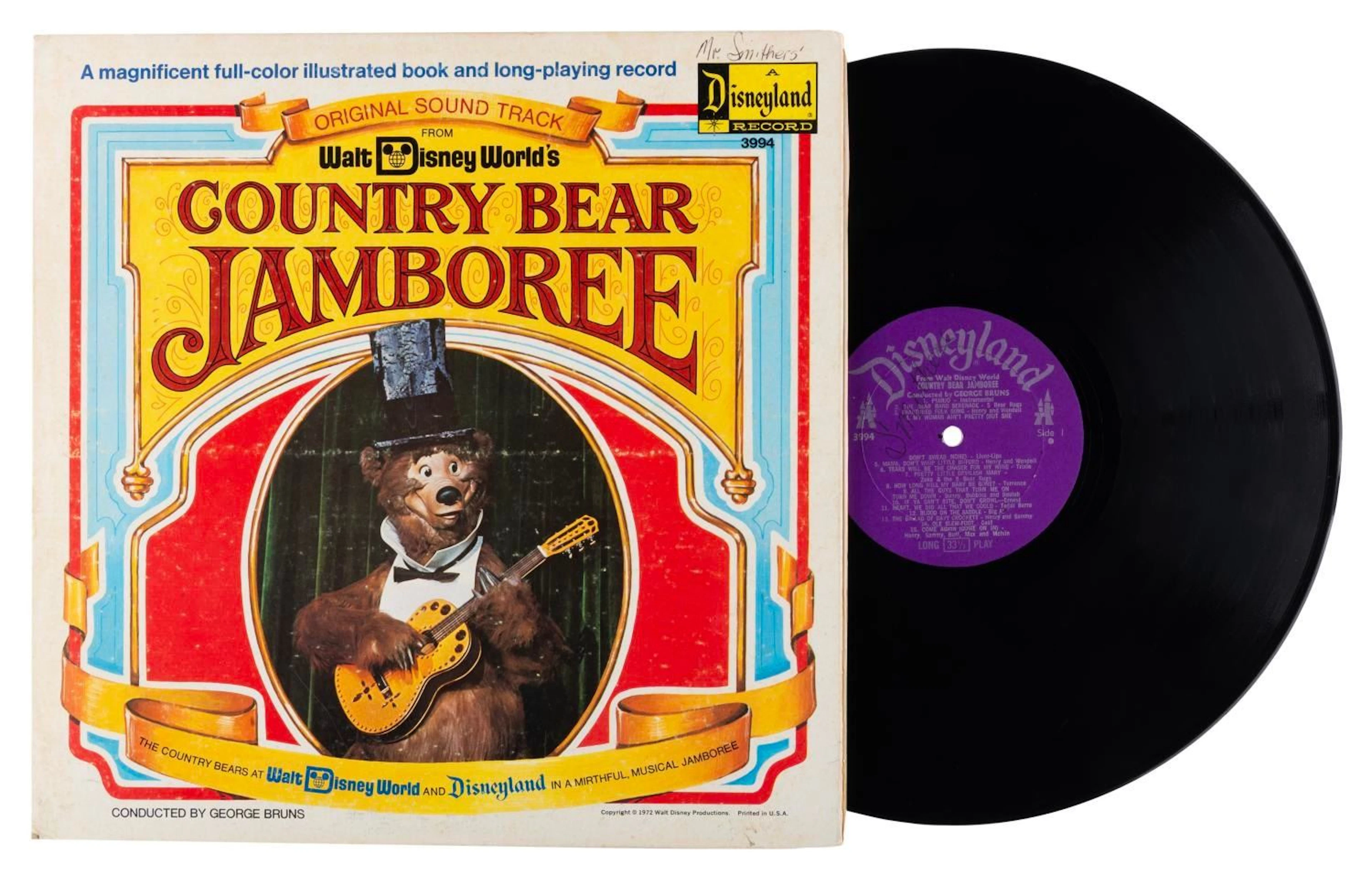 A "Country Bear Jamboree" Record and Book.