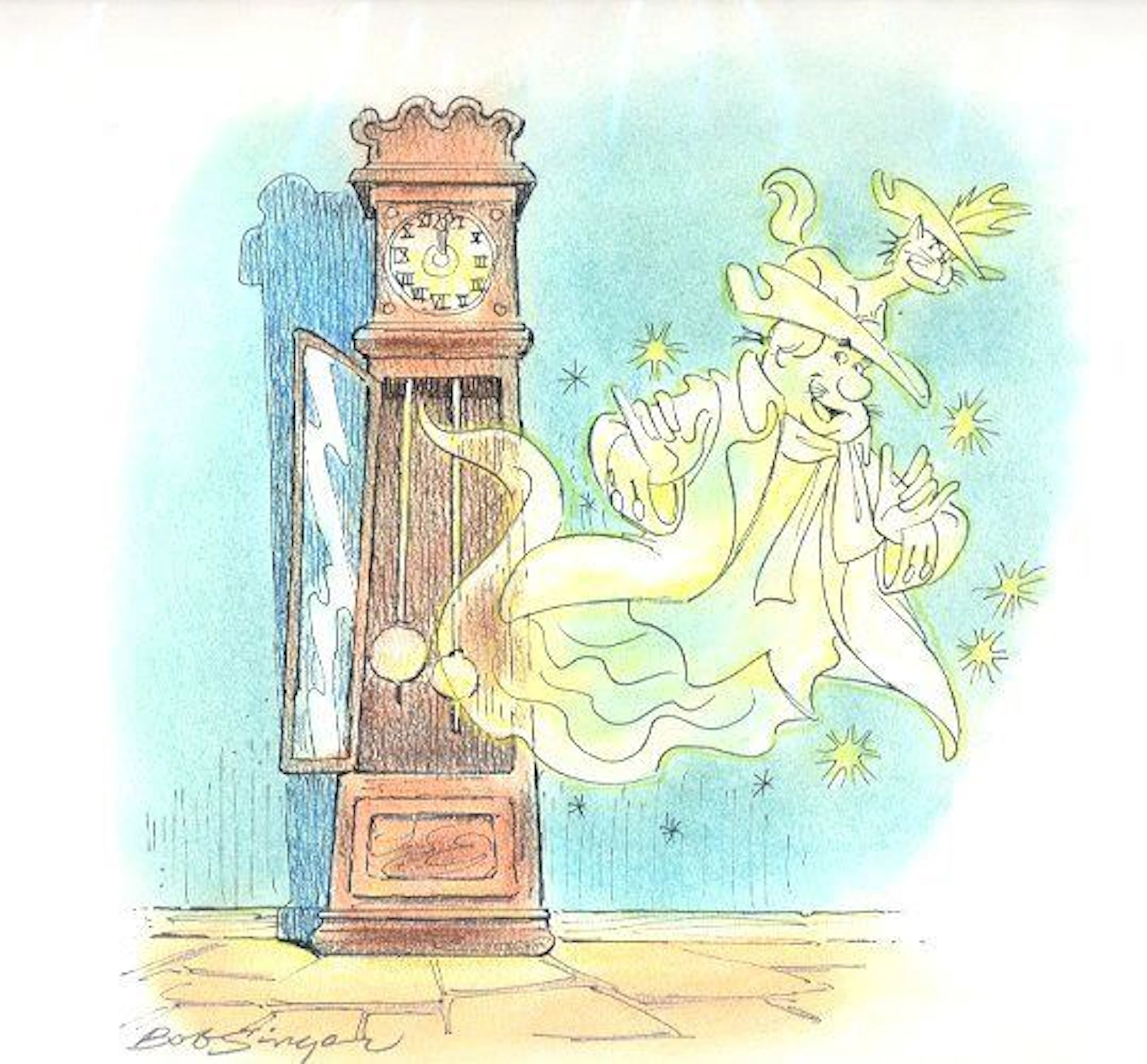 A "Funky Phantom" Original Bob Singer Drawing.