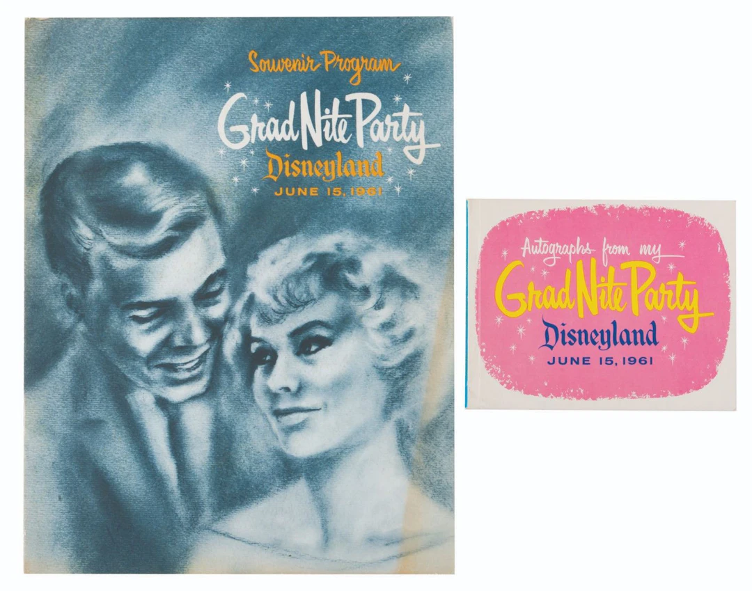 A 1961 Disneyland Grad Nite Program and Autograph Book.