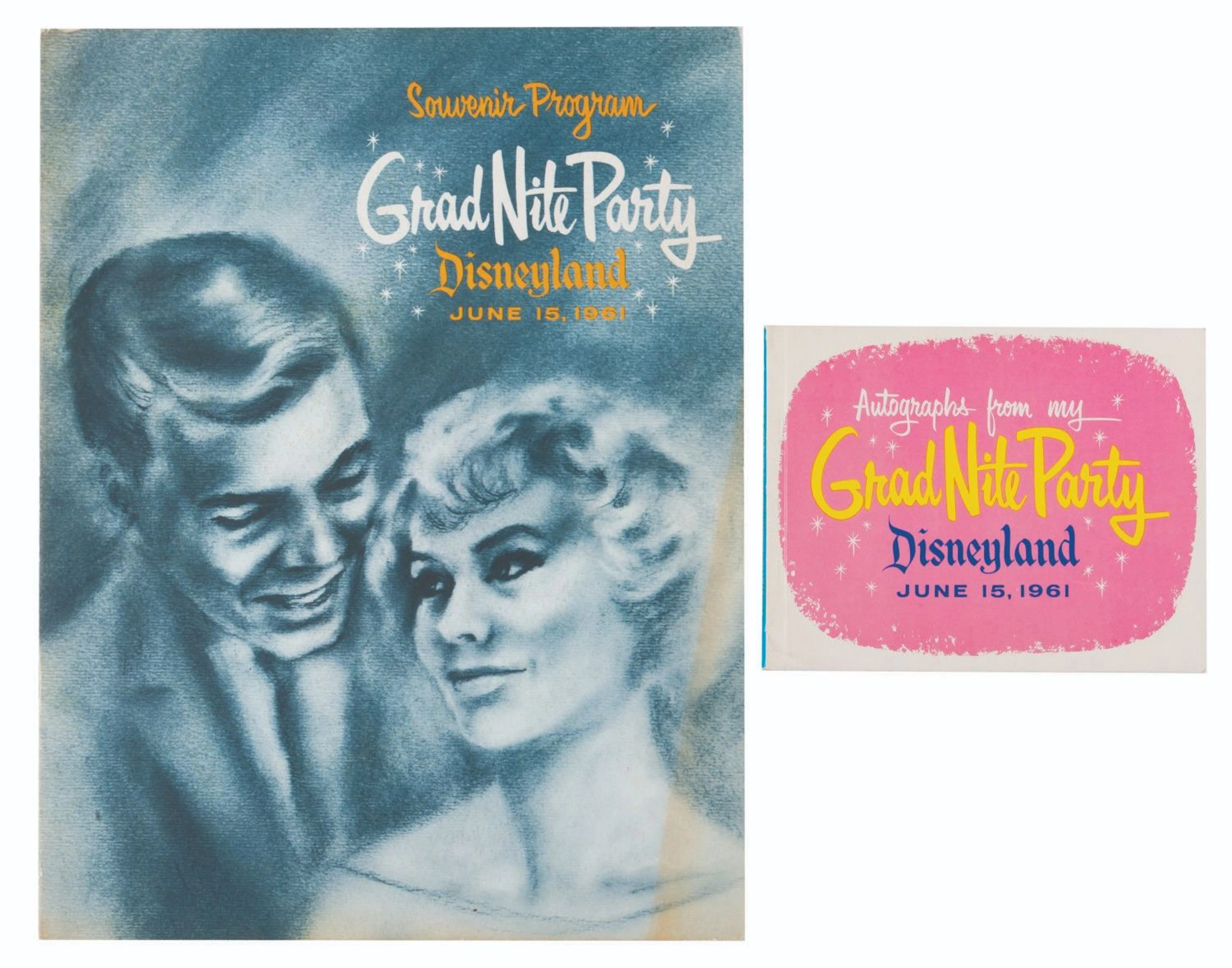 A 1961 Disneyland Grad Nite Program and Autograph Book.