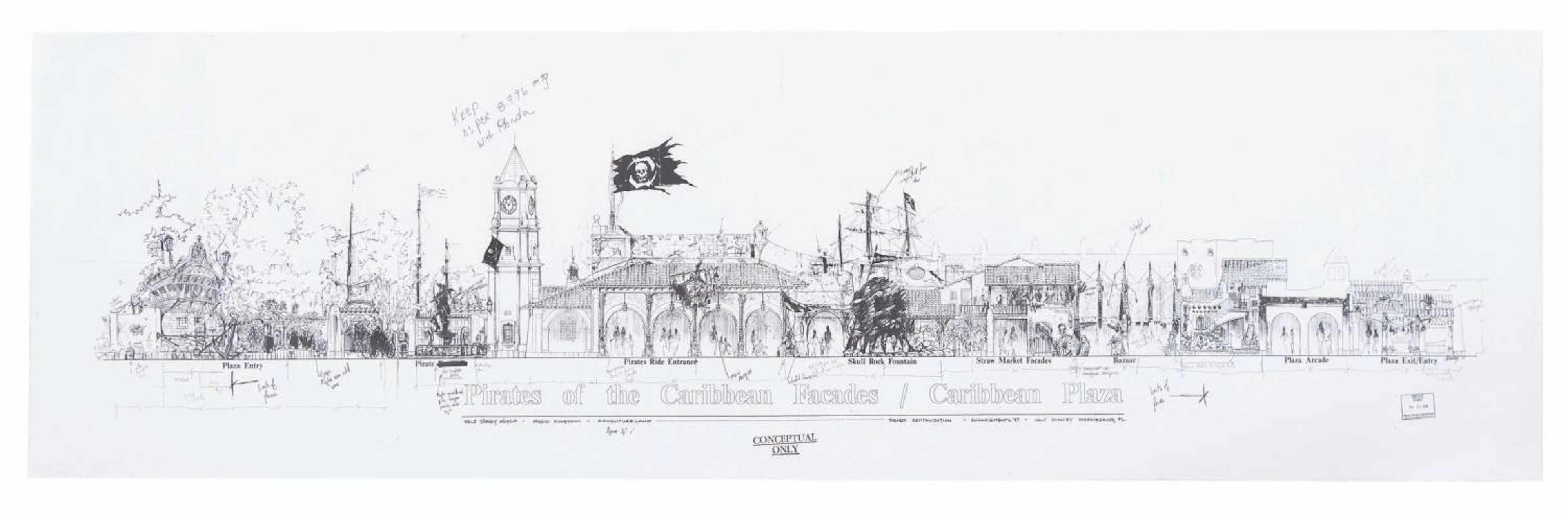 A Pirates of the Caribbean Facade Concept Print.