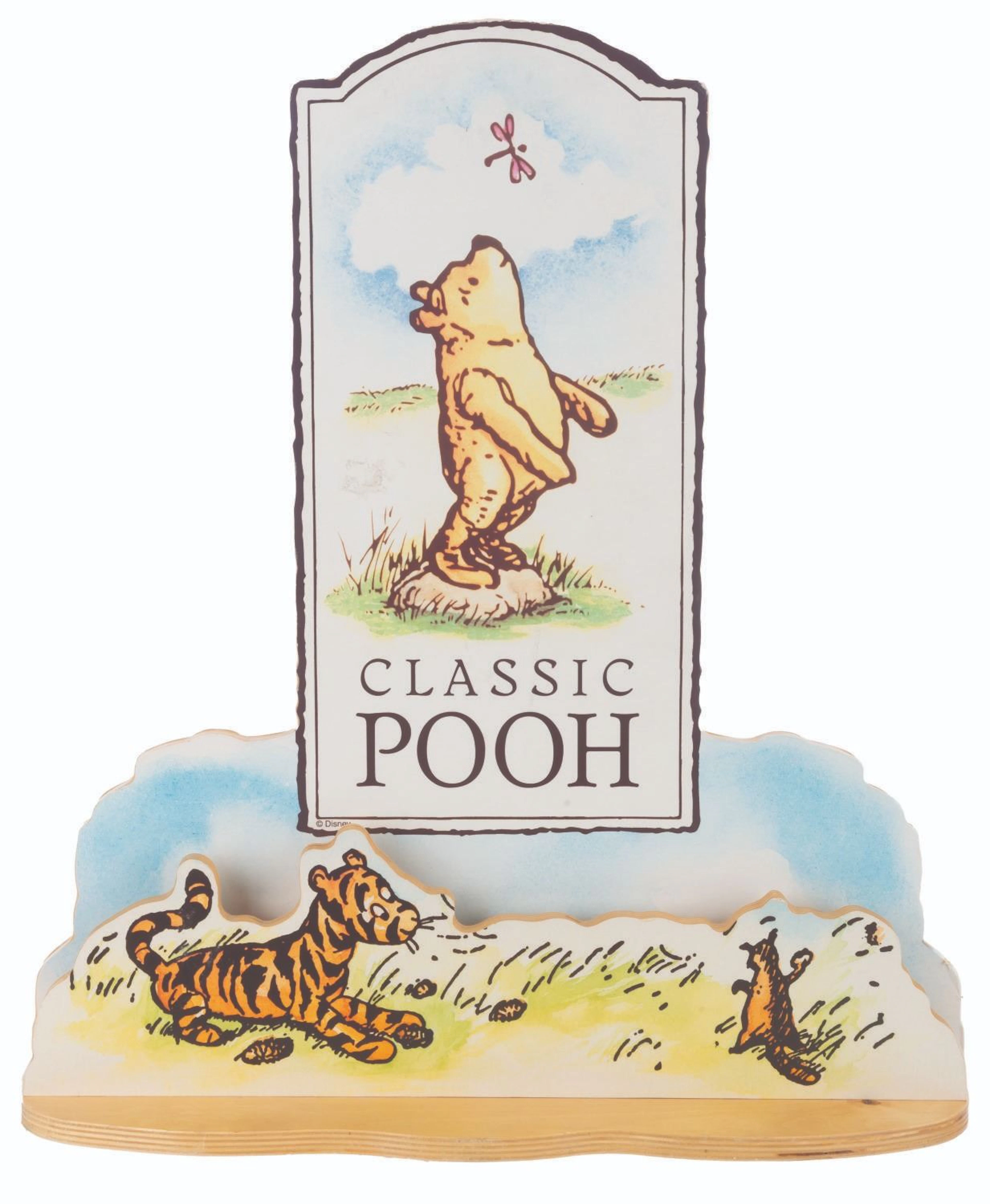 A Winnie the Pooh Wooden Counter Display.