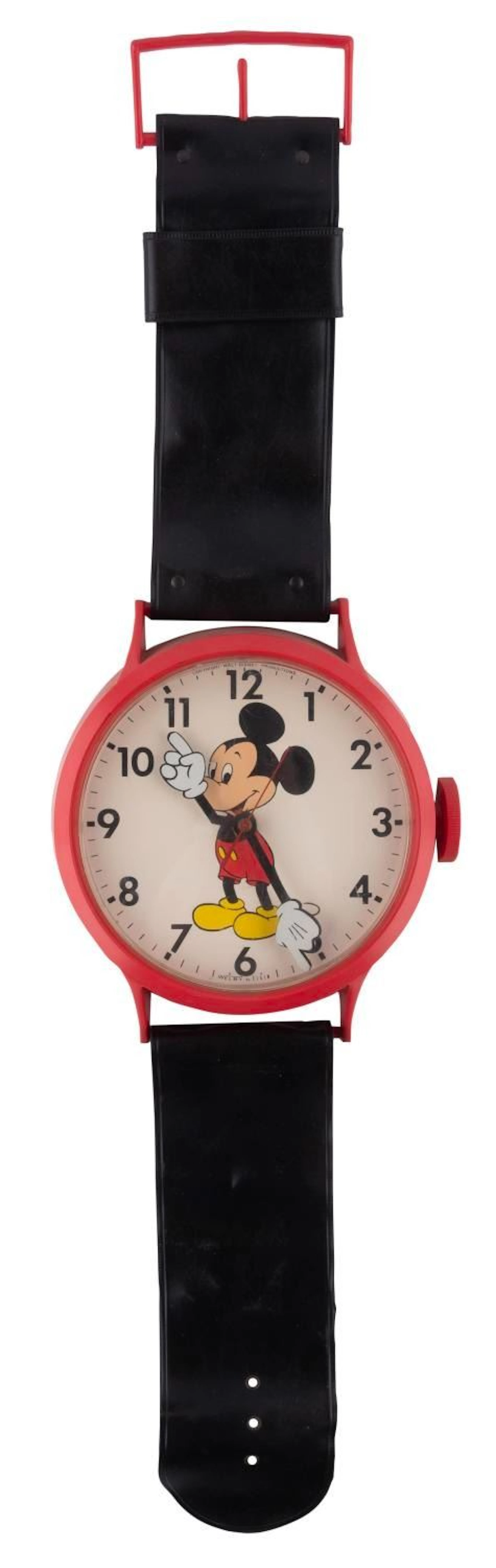 A Giant Mickey Mouse Wristwatch Wall Clock.
