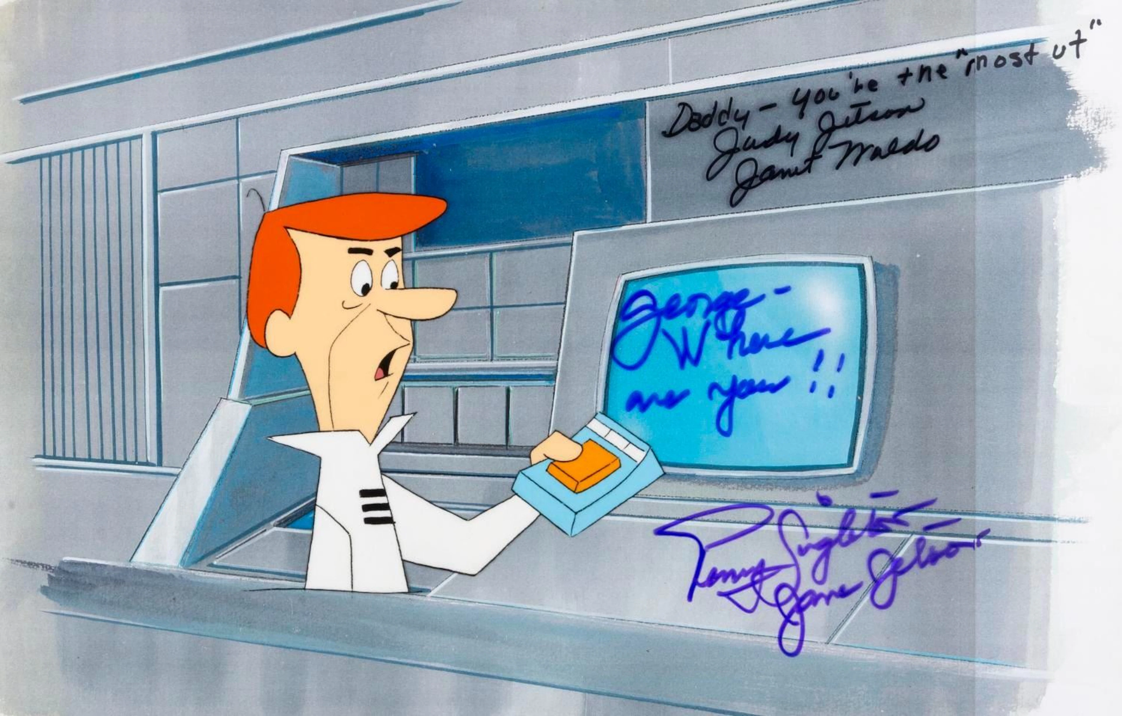A Signed "The Jetsons" Original Production Cel.