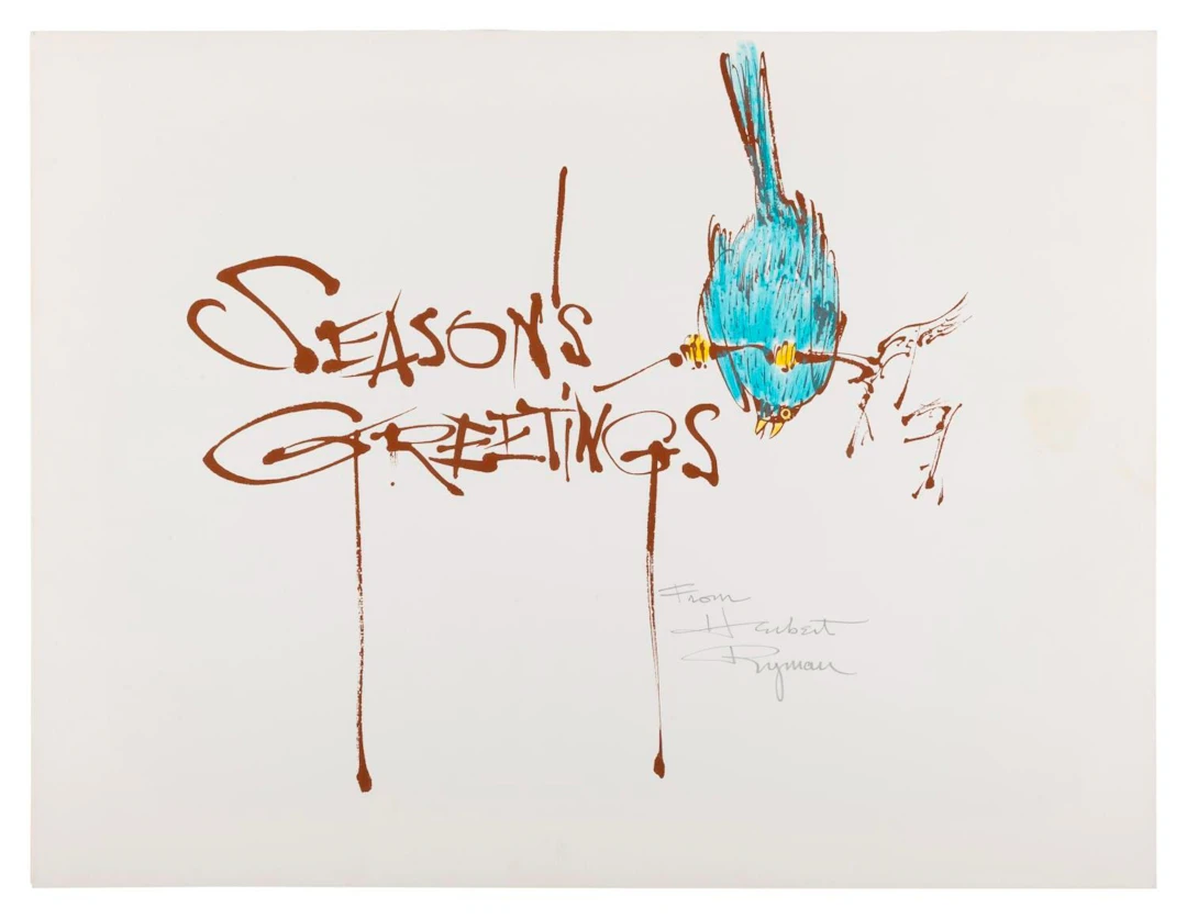 A Herb Ryman Christmas Card Lithograph.