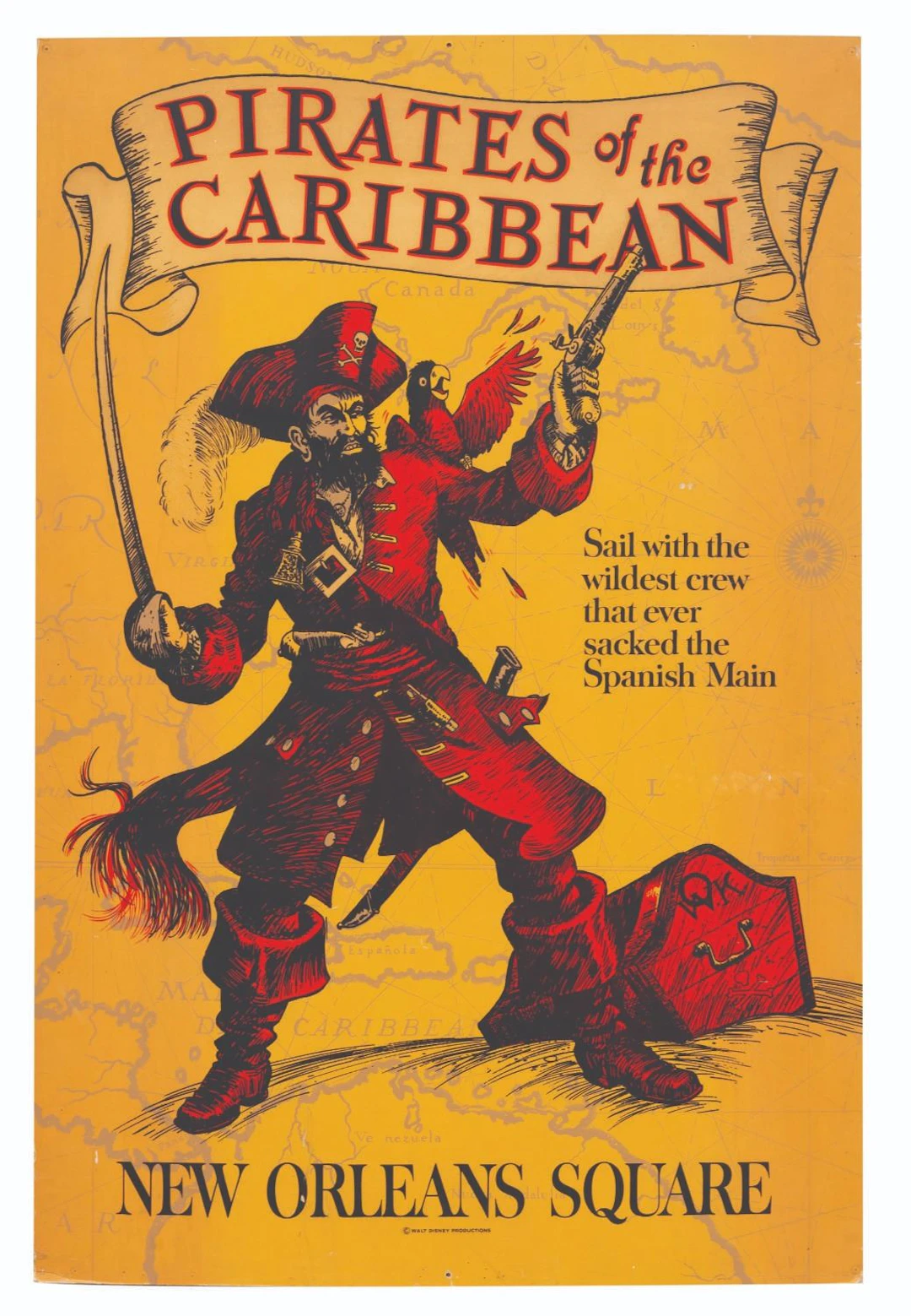A "Pirates of the Caribbean" Attraction Poster.