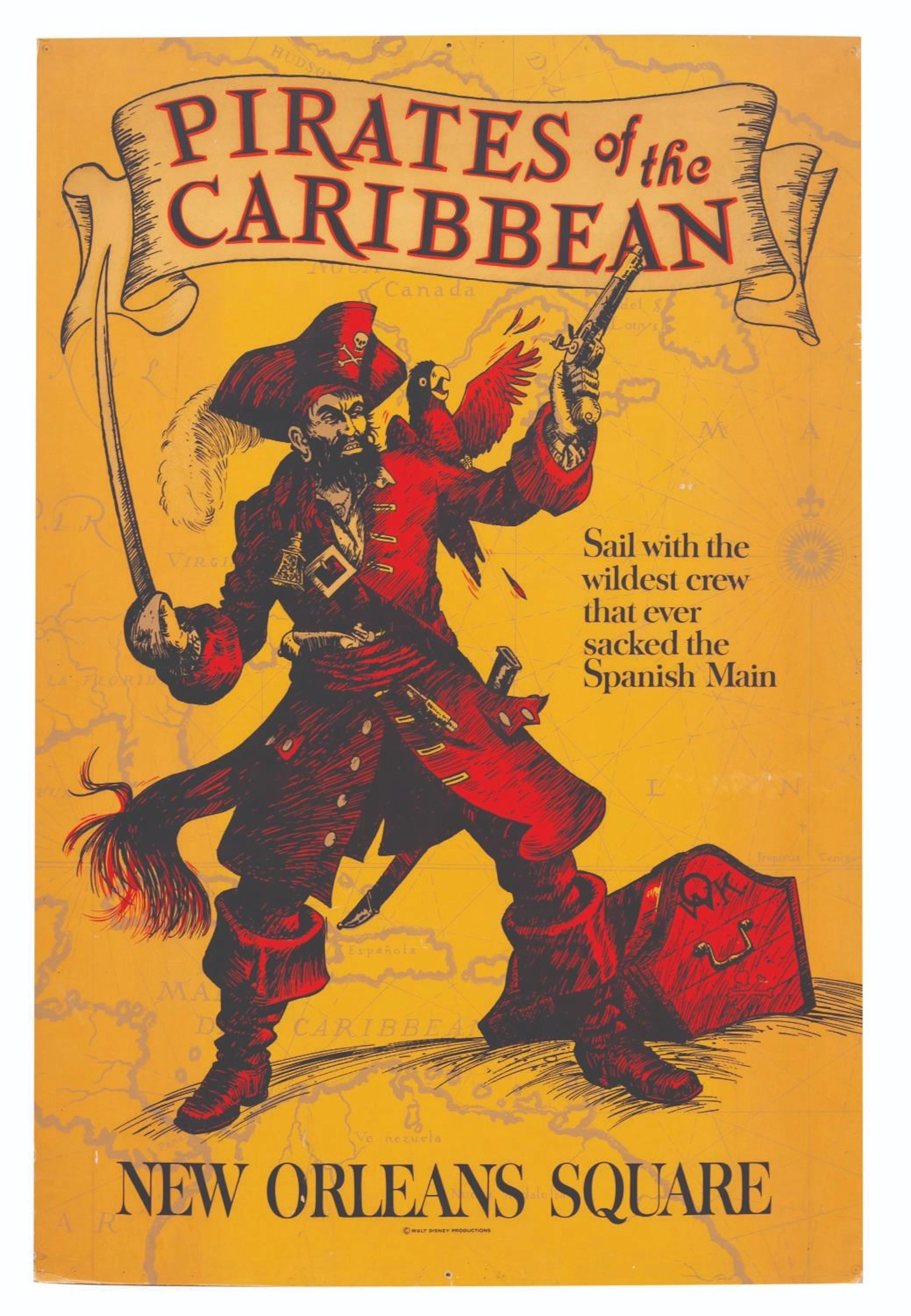 A "Pirates of the Caribbean" Attraction Poster.