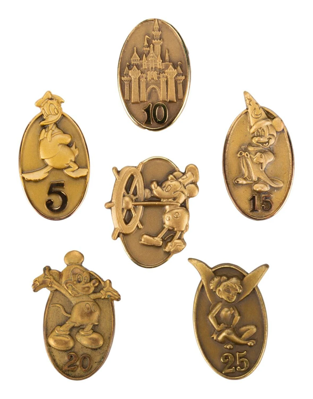 A Cast Member Service Pin Collection.