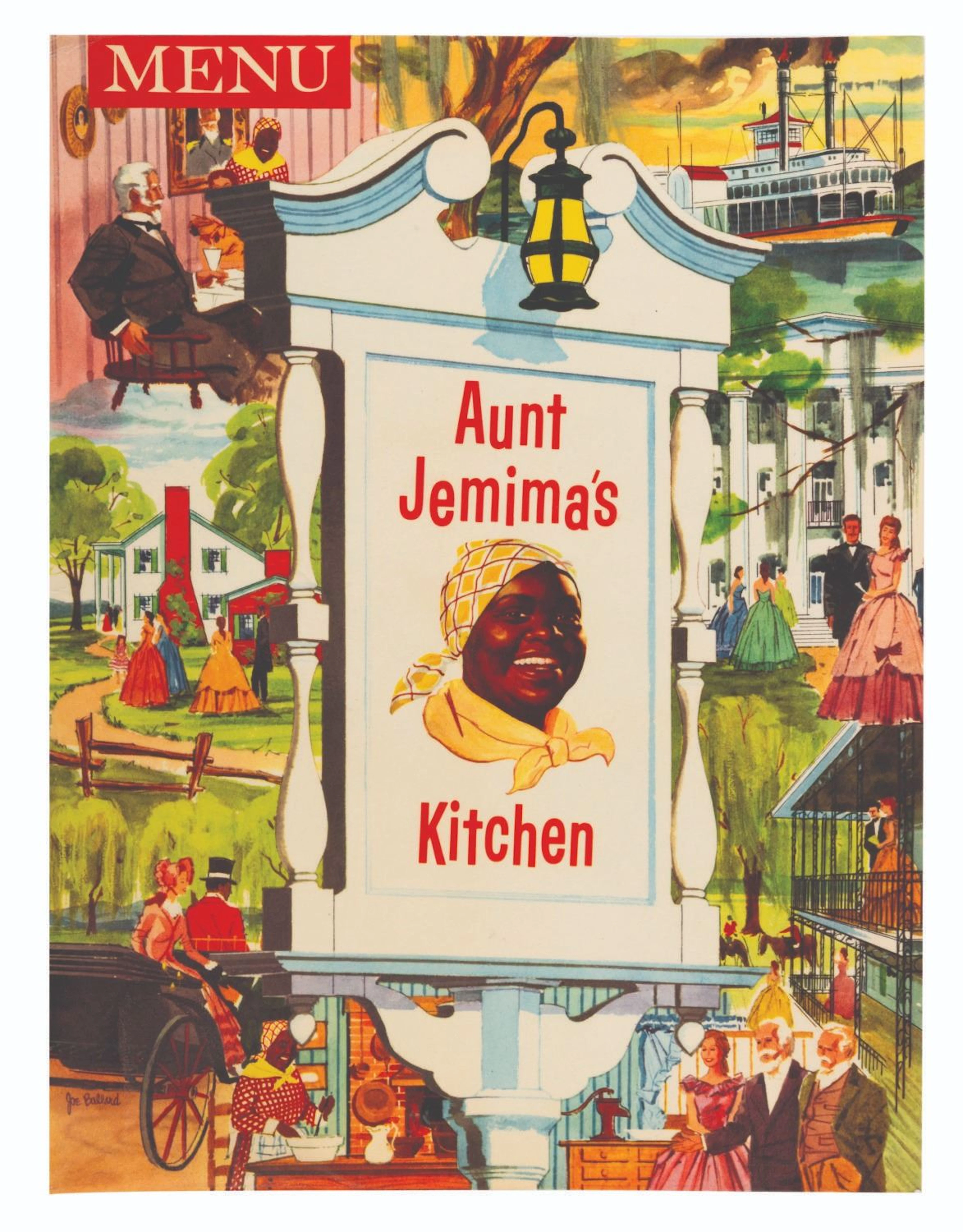 An Aunt Jemima's Kitchen Restaurant Menu.