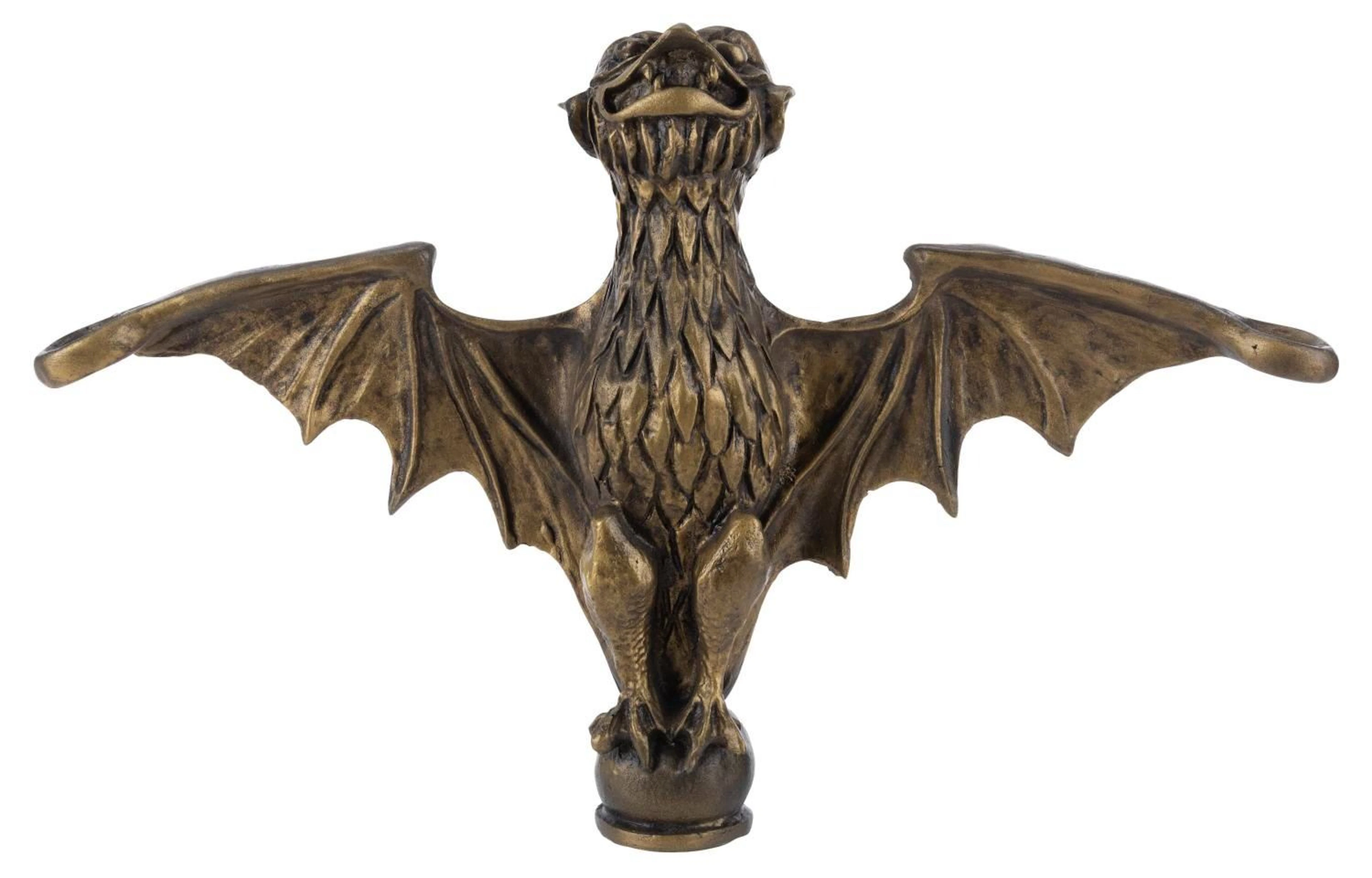 A Haunted Mansion Bat Stanchion Replica.