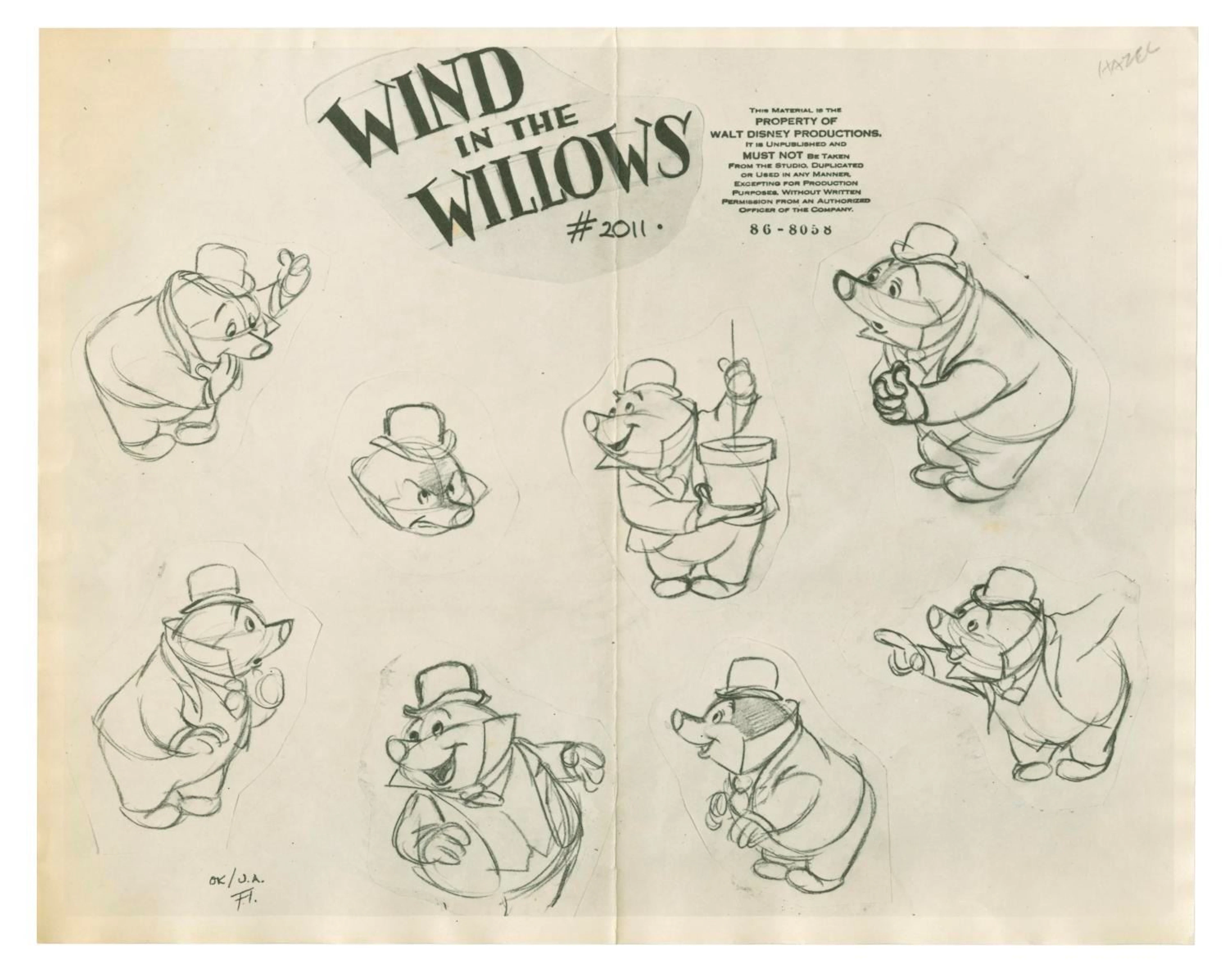 A “The Wind in the Willows” Moley Model Sheet.