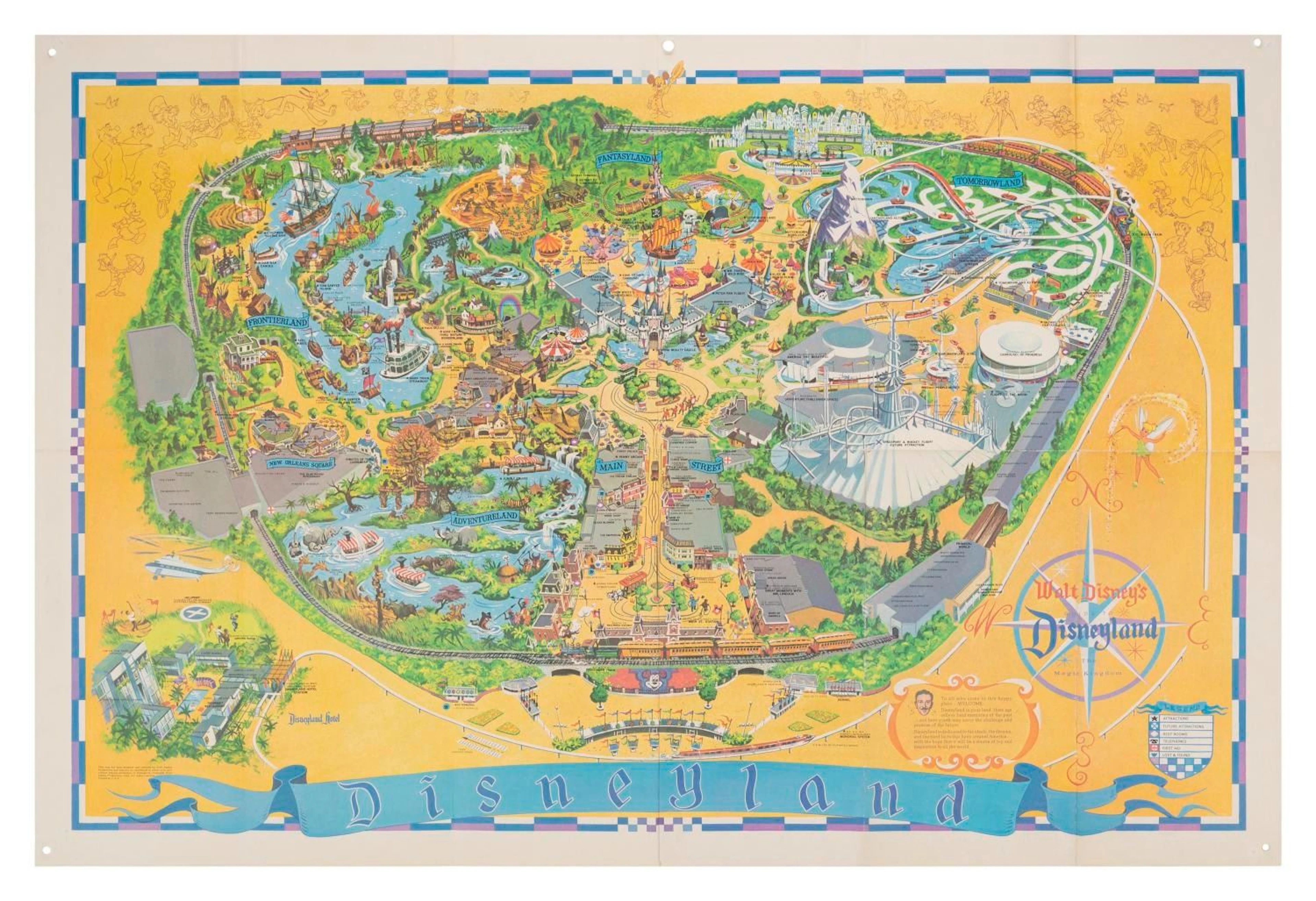 A 1968 Disneyland Souvenir Map.