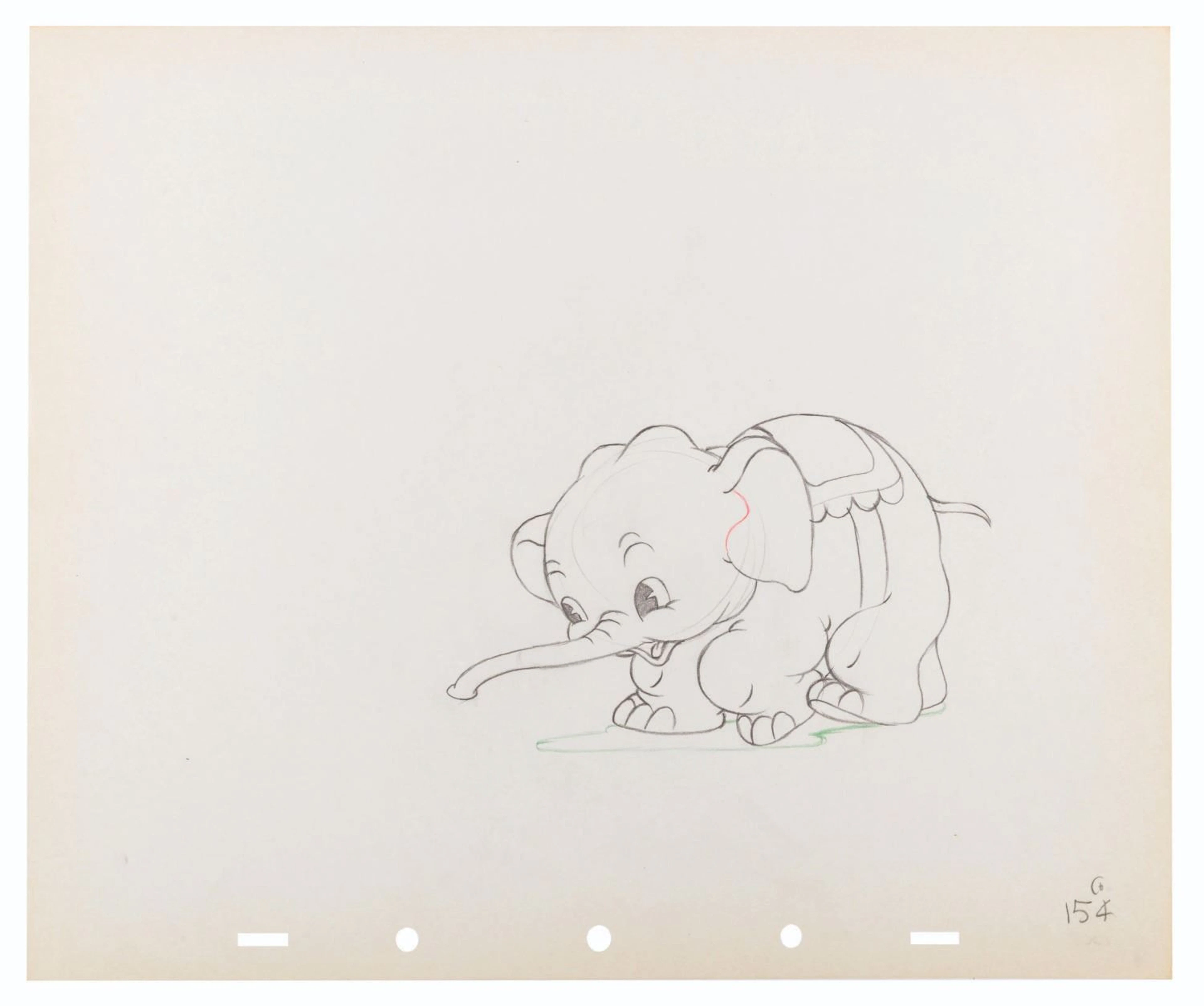 A "Mickey's Elephant" Original Production Drawing.