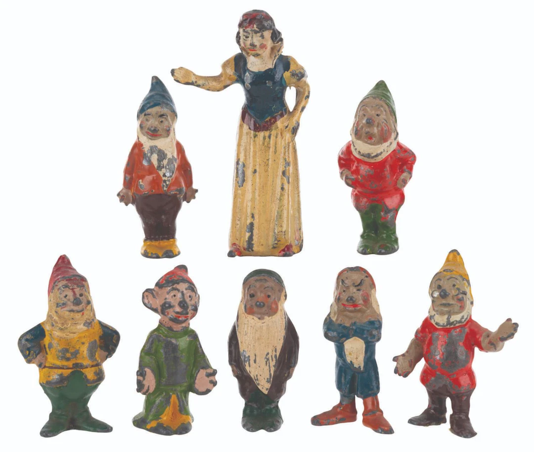 A Complete W. Britain "Snow White" Lead Figurine Set.