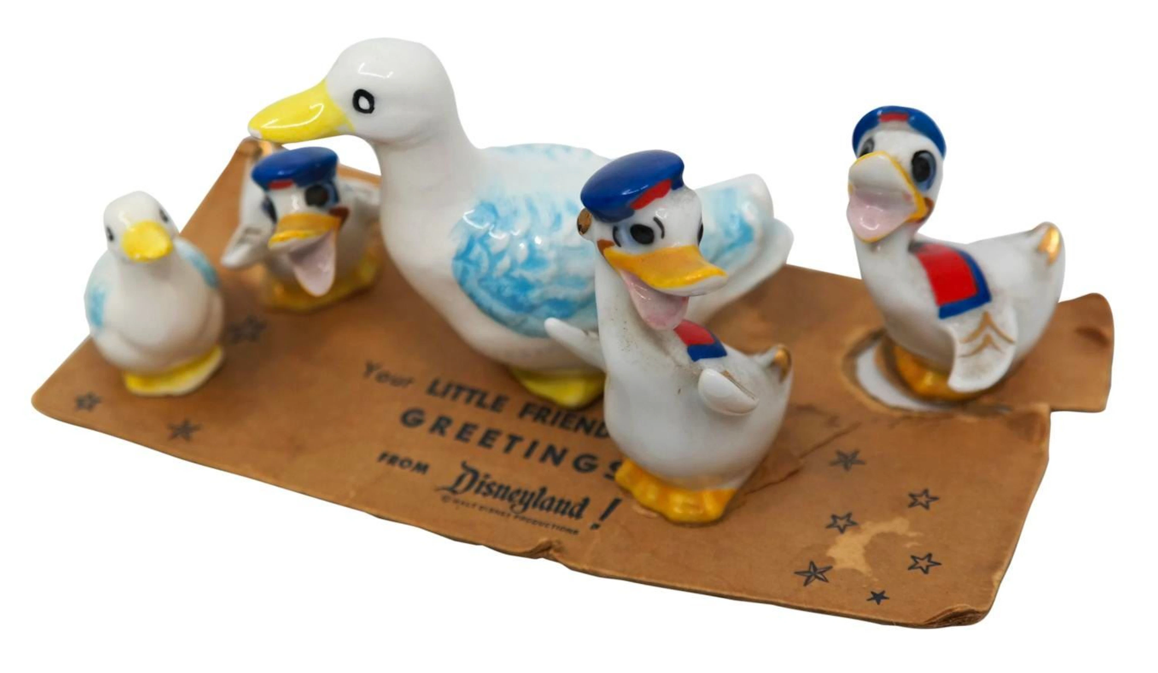 A Set of 1950s Ceramic Birds Disneyland Souvenirs.