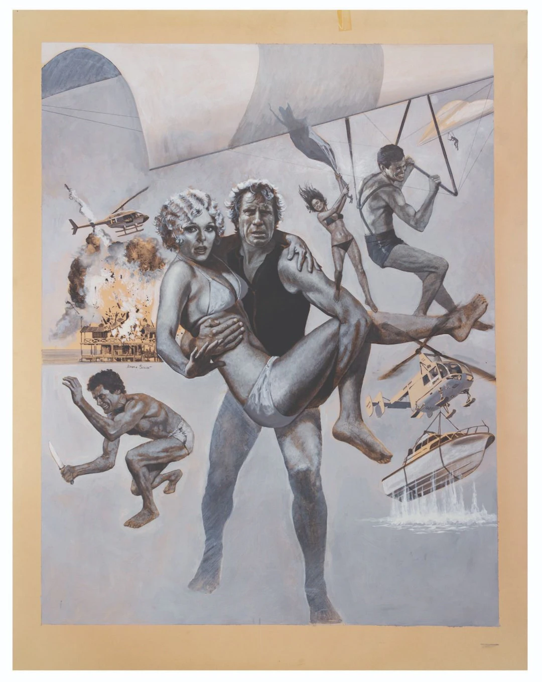 A "The Fantastic Seven" Original Poster Painting.