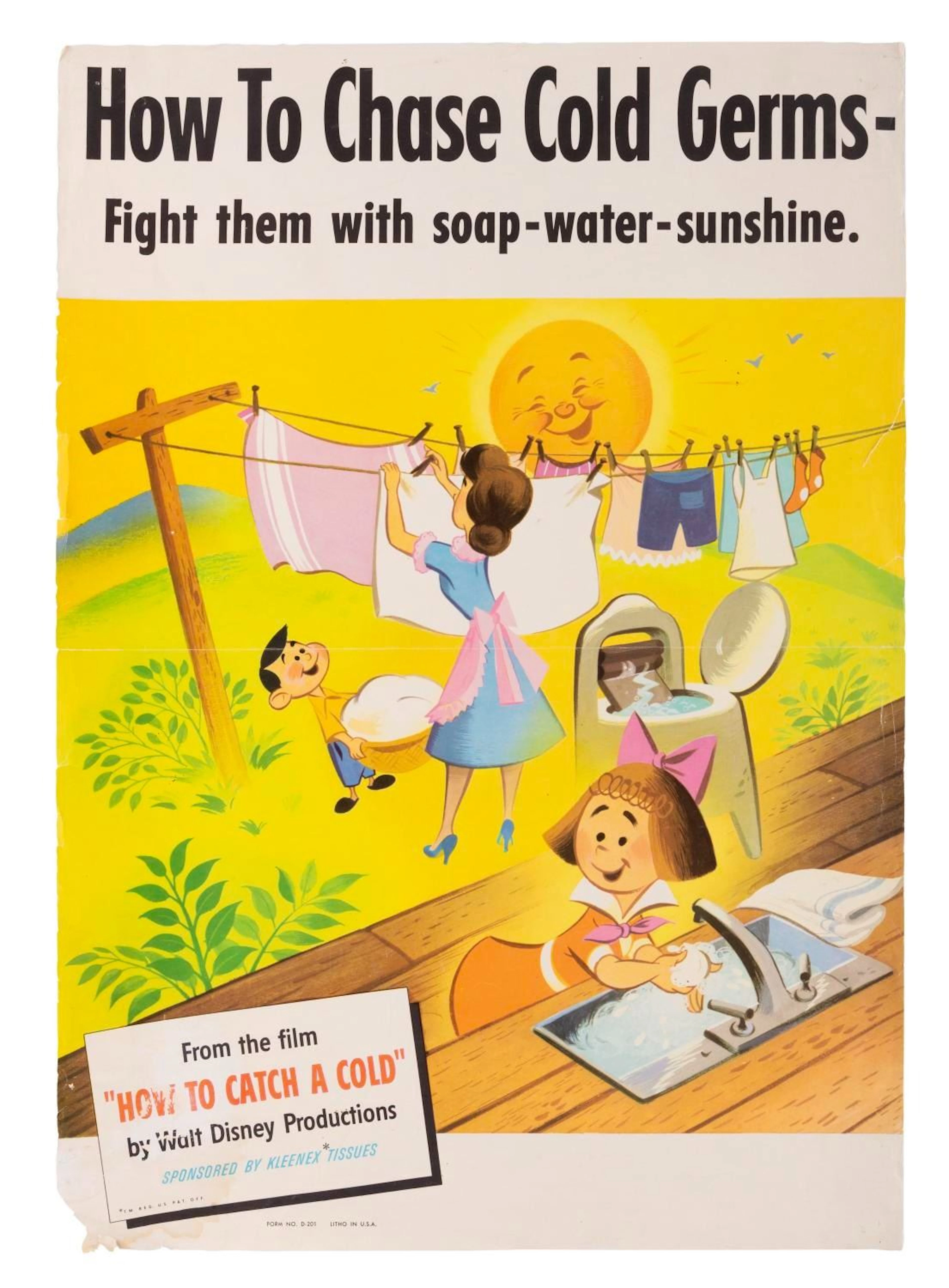 A “How to Chase Cold Germs” Promotional Poster.
